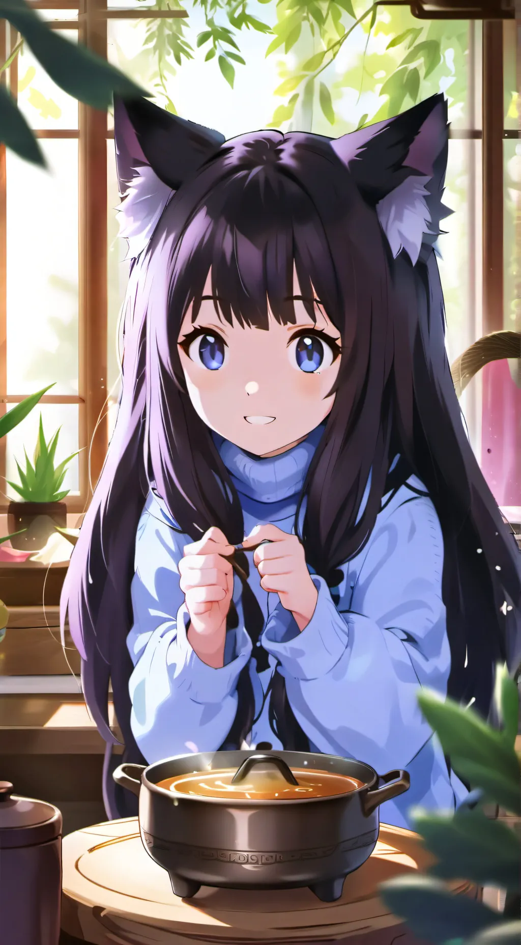 ai character: Purple Paws Spirit background