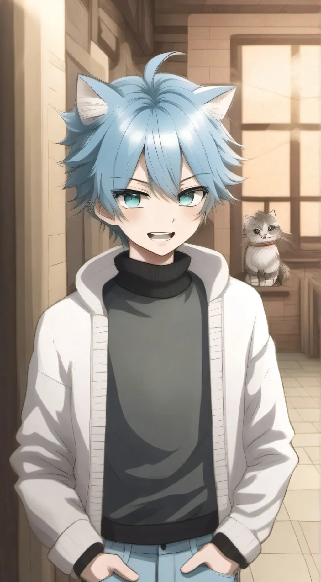 ai character: gumball waterson  background