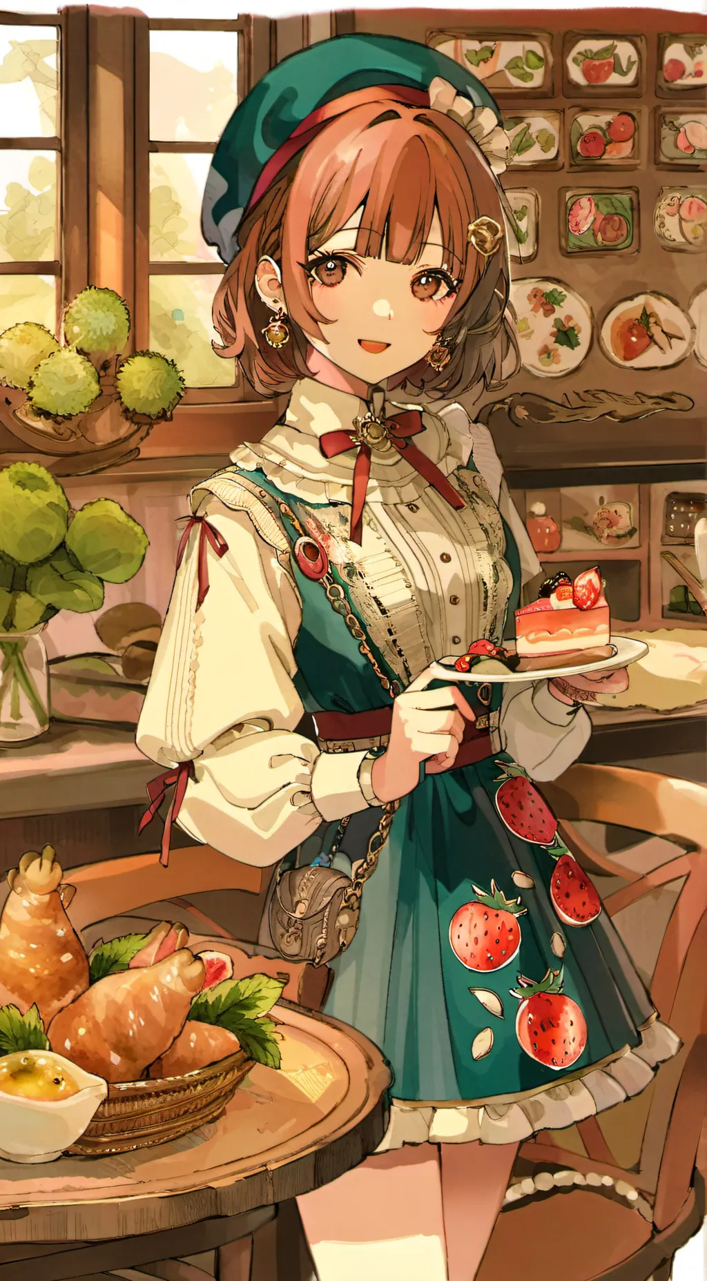 ai character: 🍓hachiko🍓(nana) background