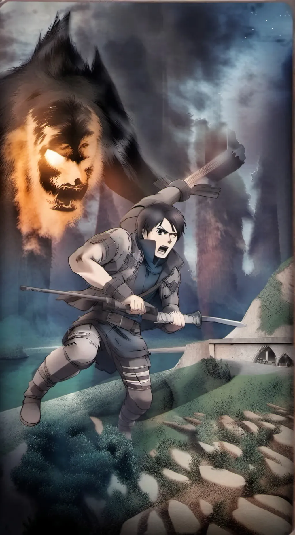 ai character: attack on titan background