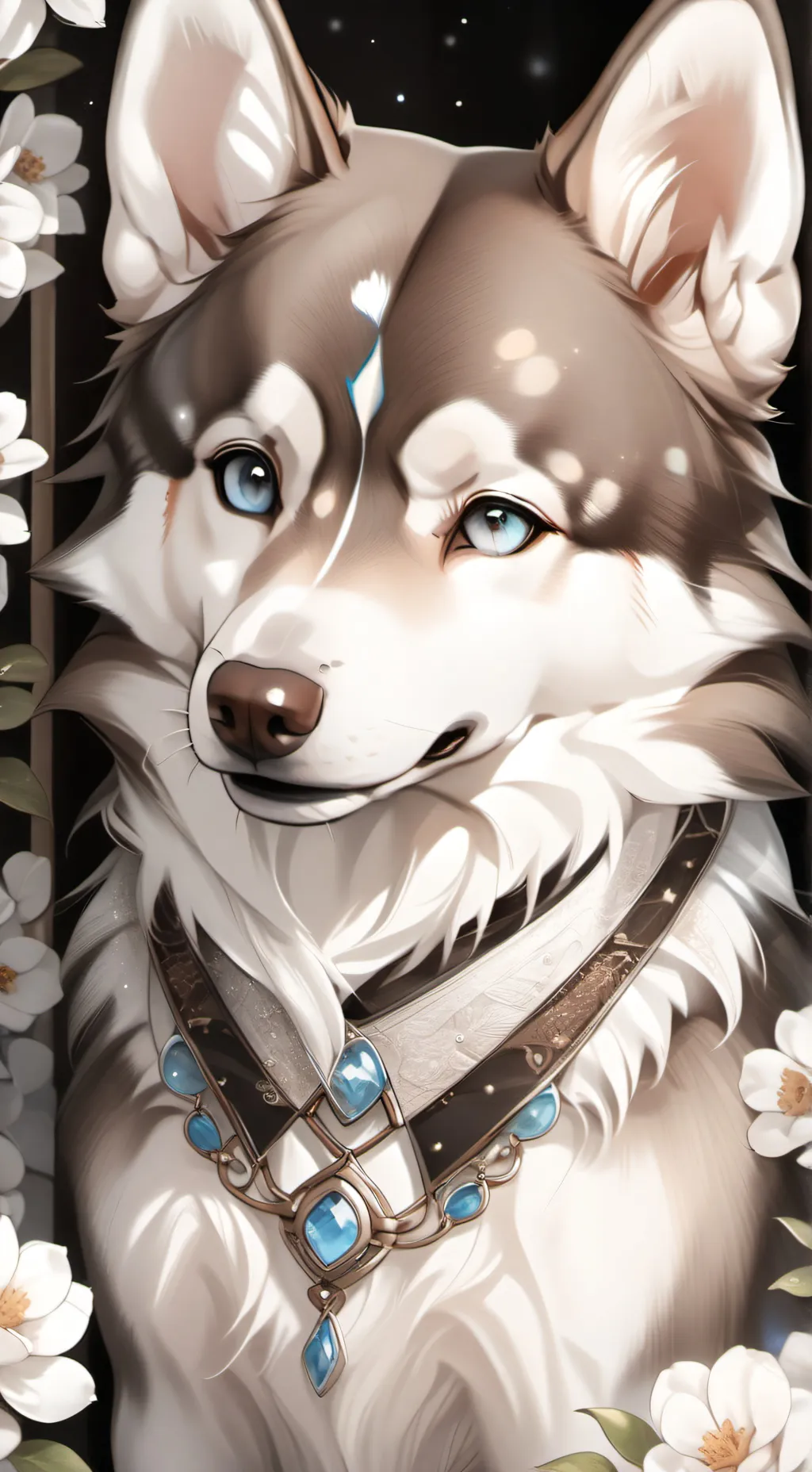 ai character: Silver background