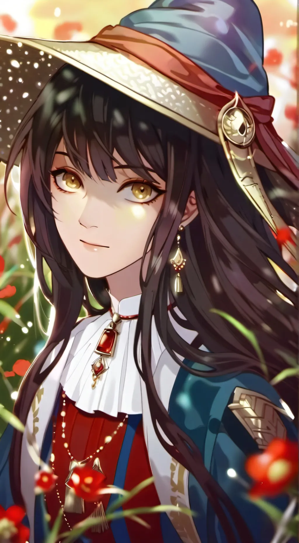 ai character: 📎Amethist🍄 background