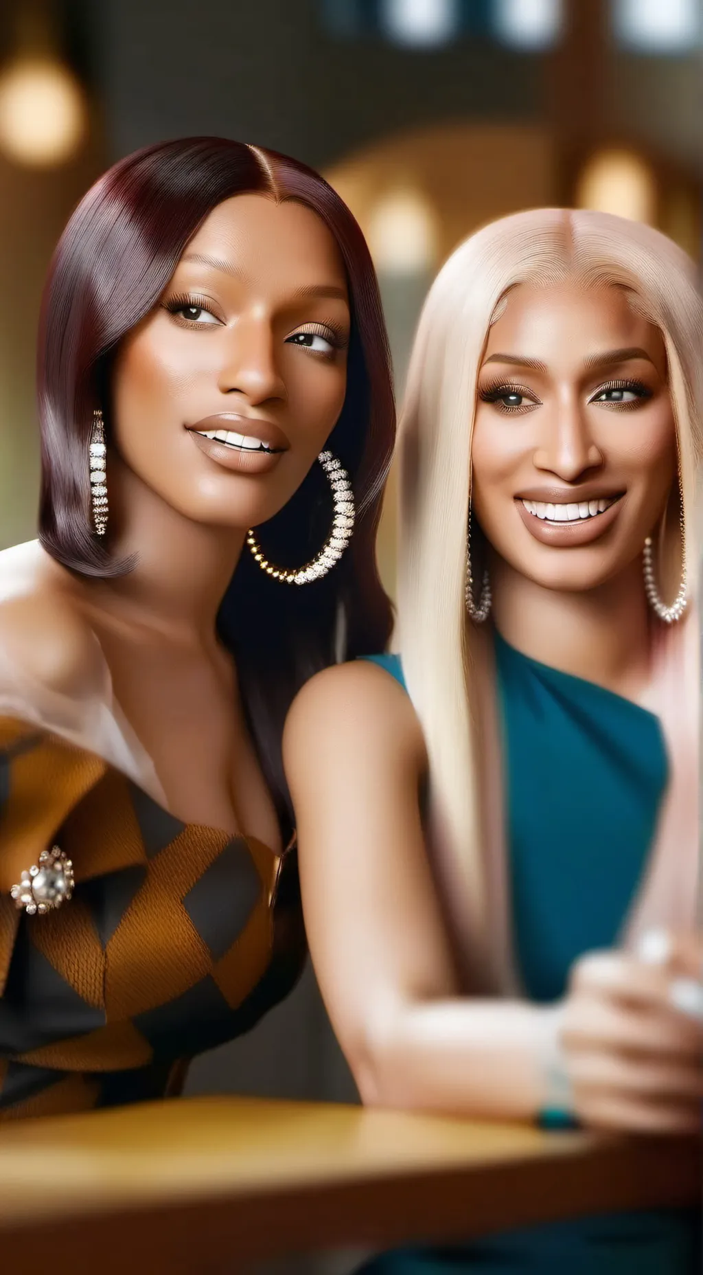ai character: cardi & Megan  background