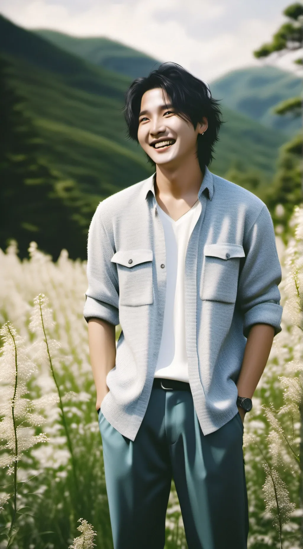 ai character: yoongii  background