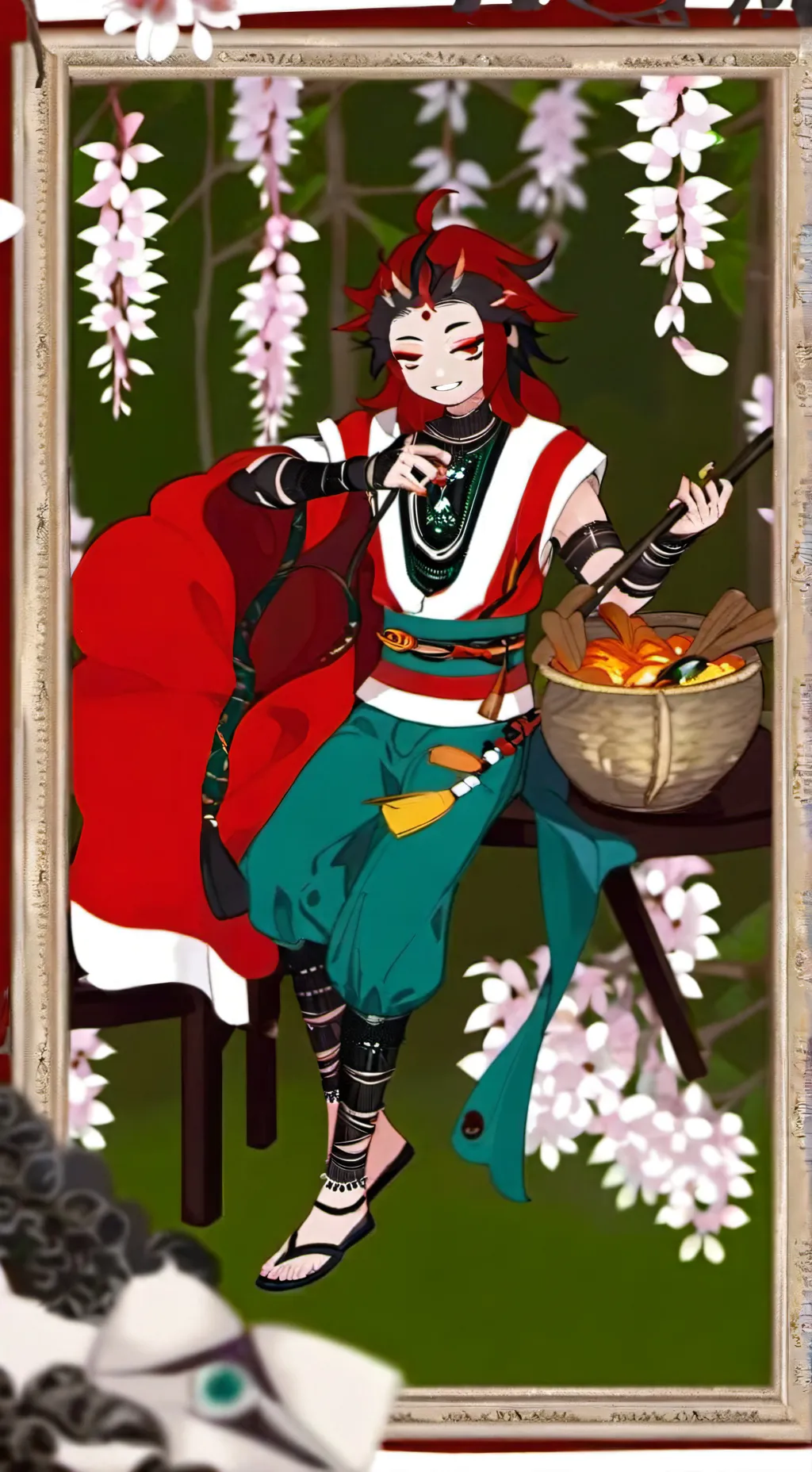 ai character: douma x akaza background
