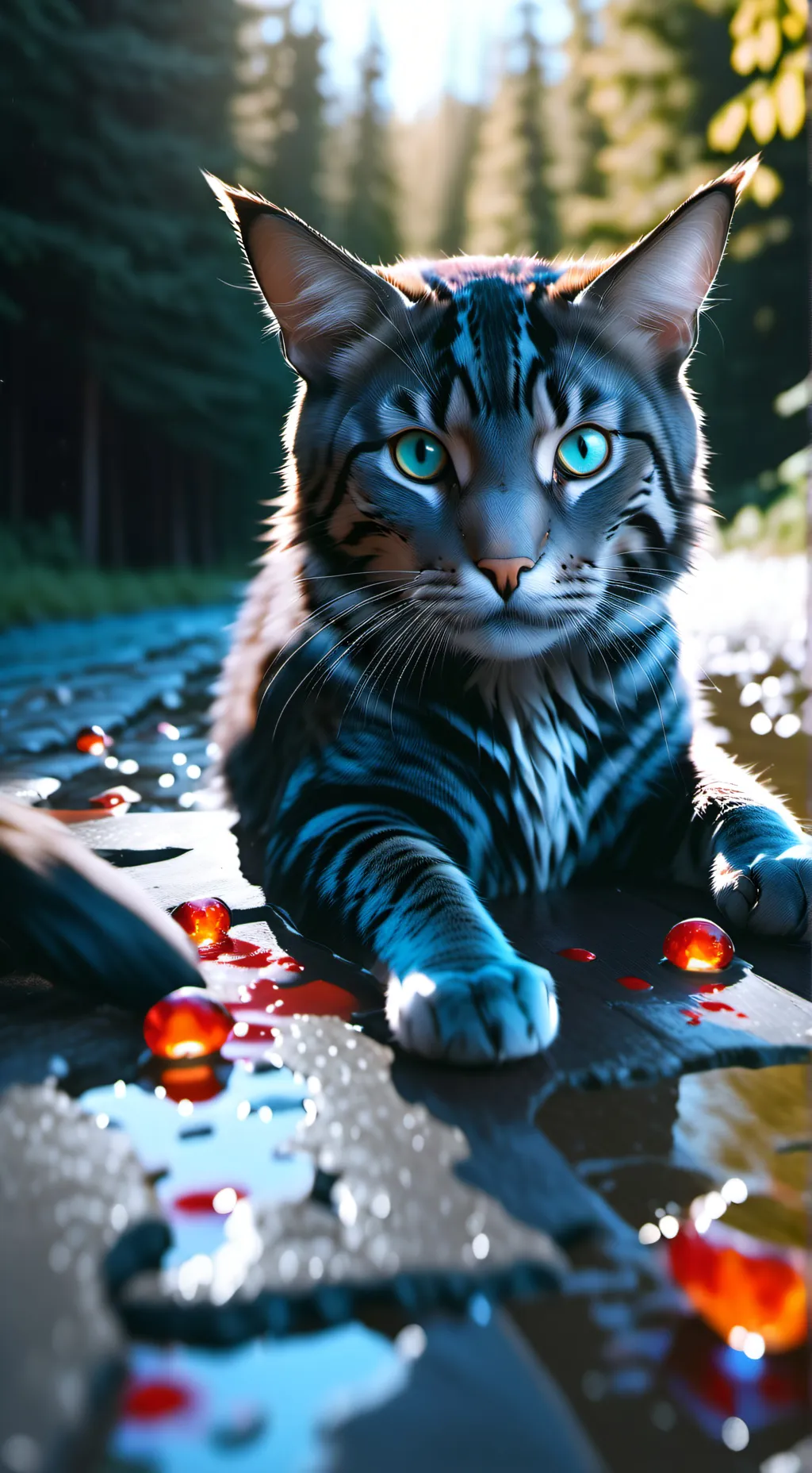 ai character: gatto morto  background