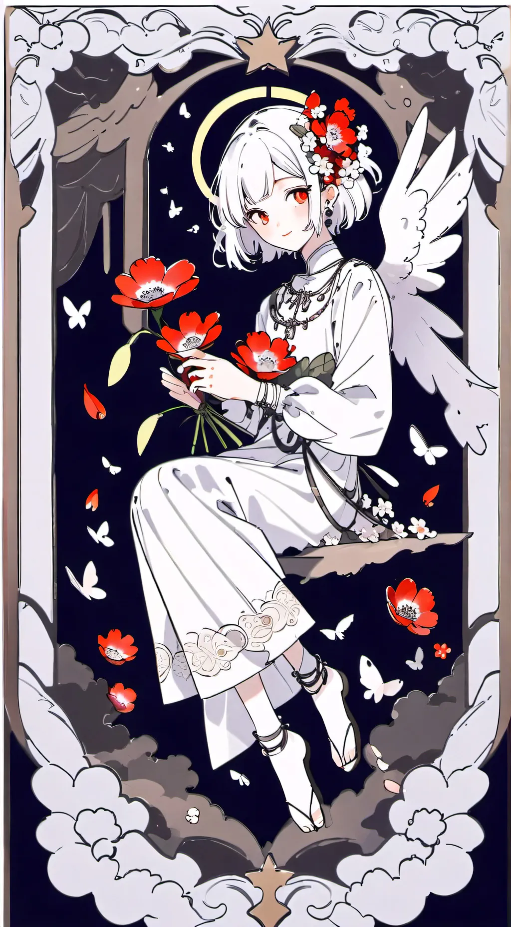 ai character: Liya(angel girl) background
