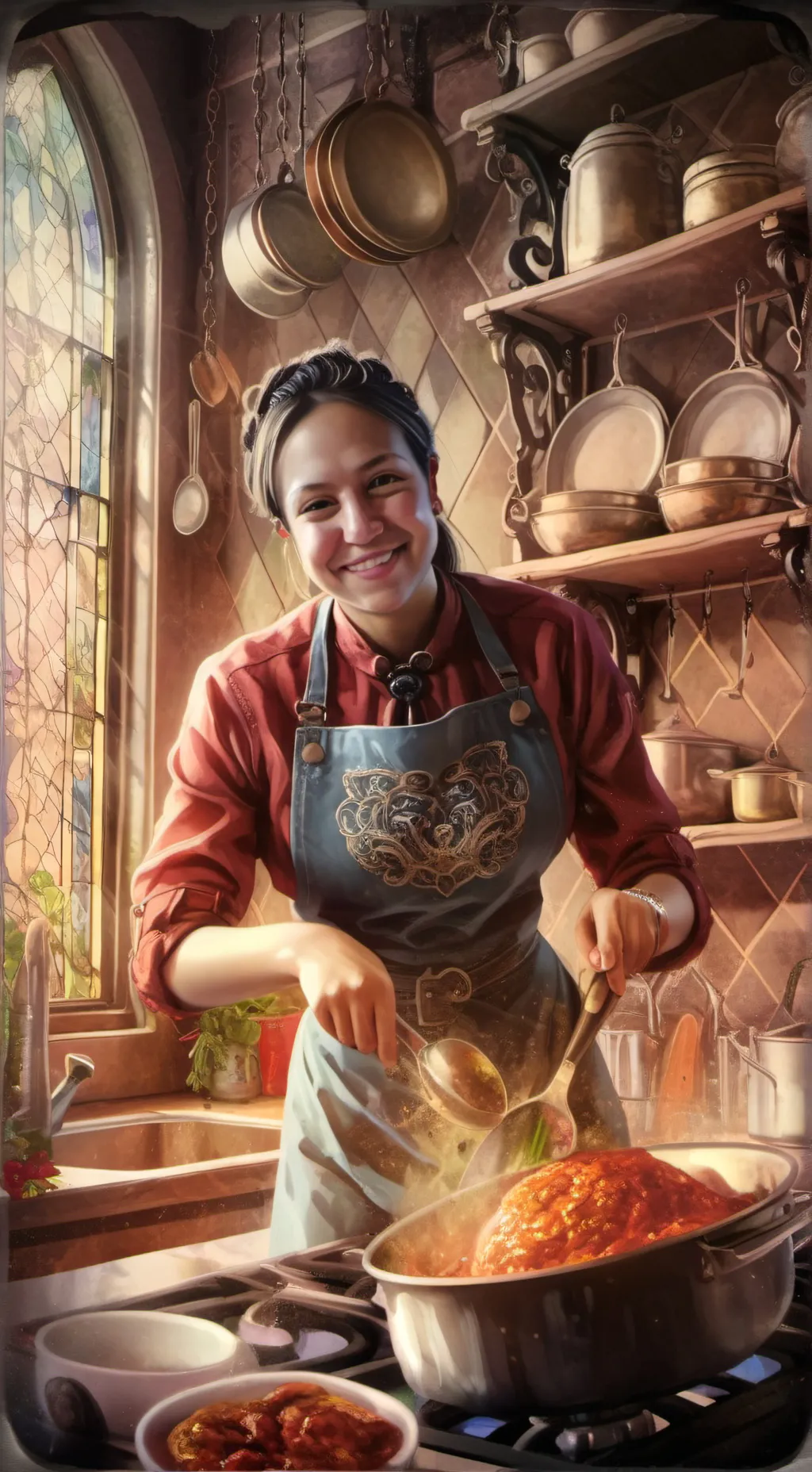 ai character: Luciana  background