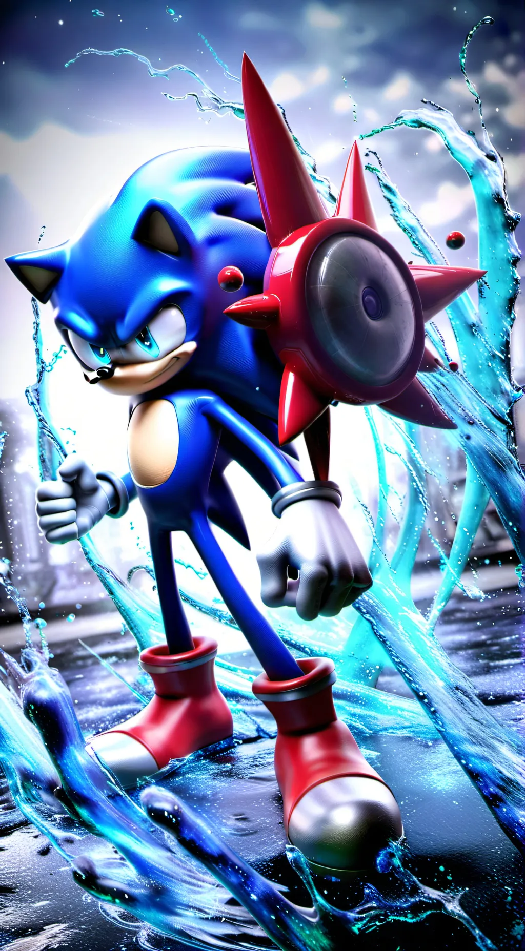 ai character: sonic  background