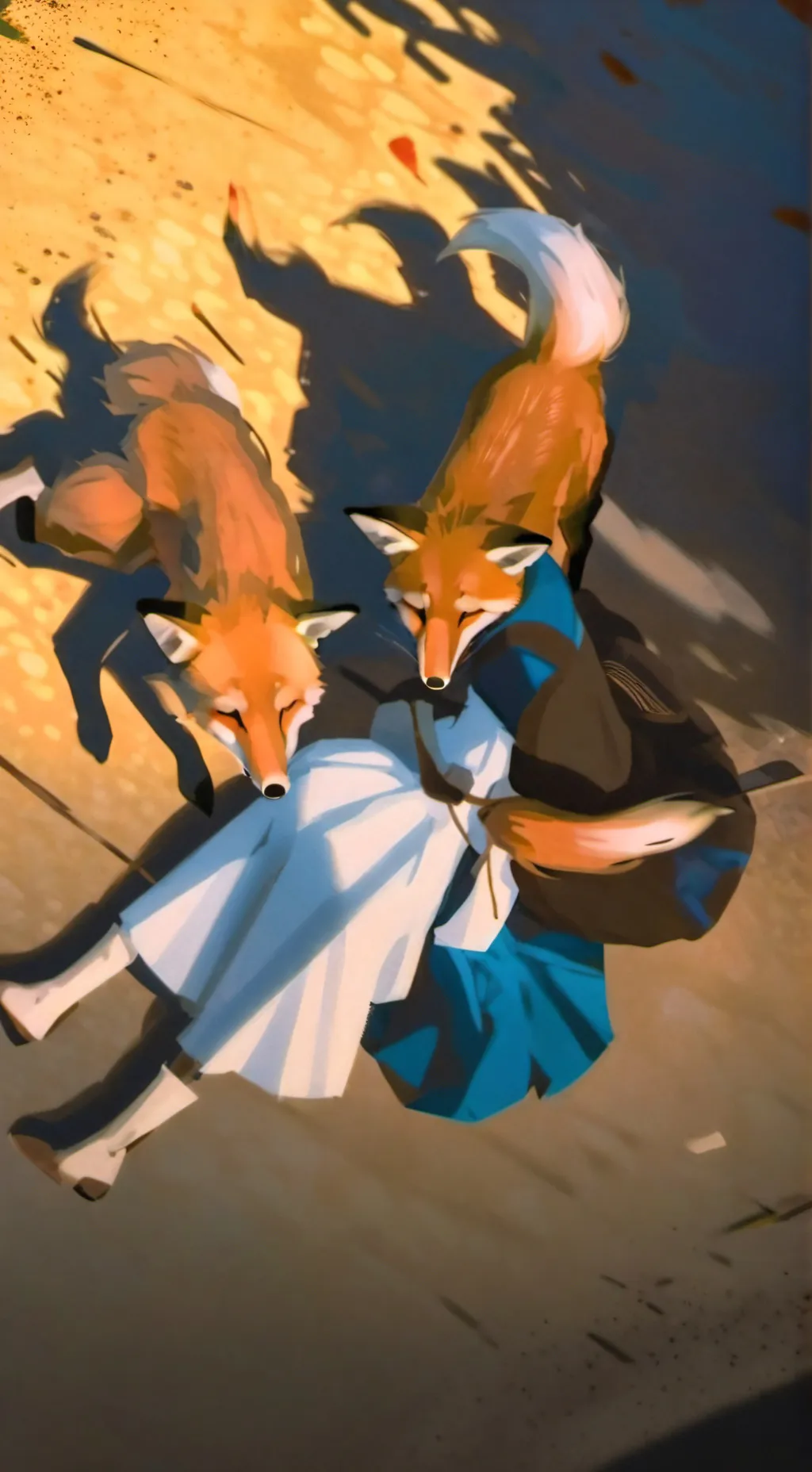 ai character: Foxes With Hats background