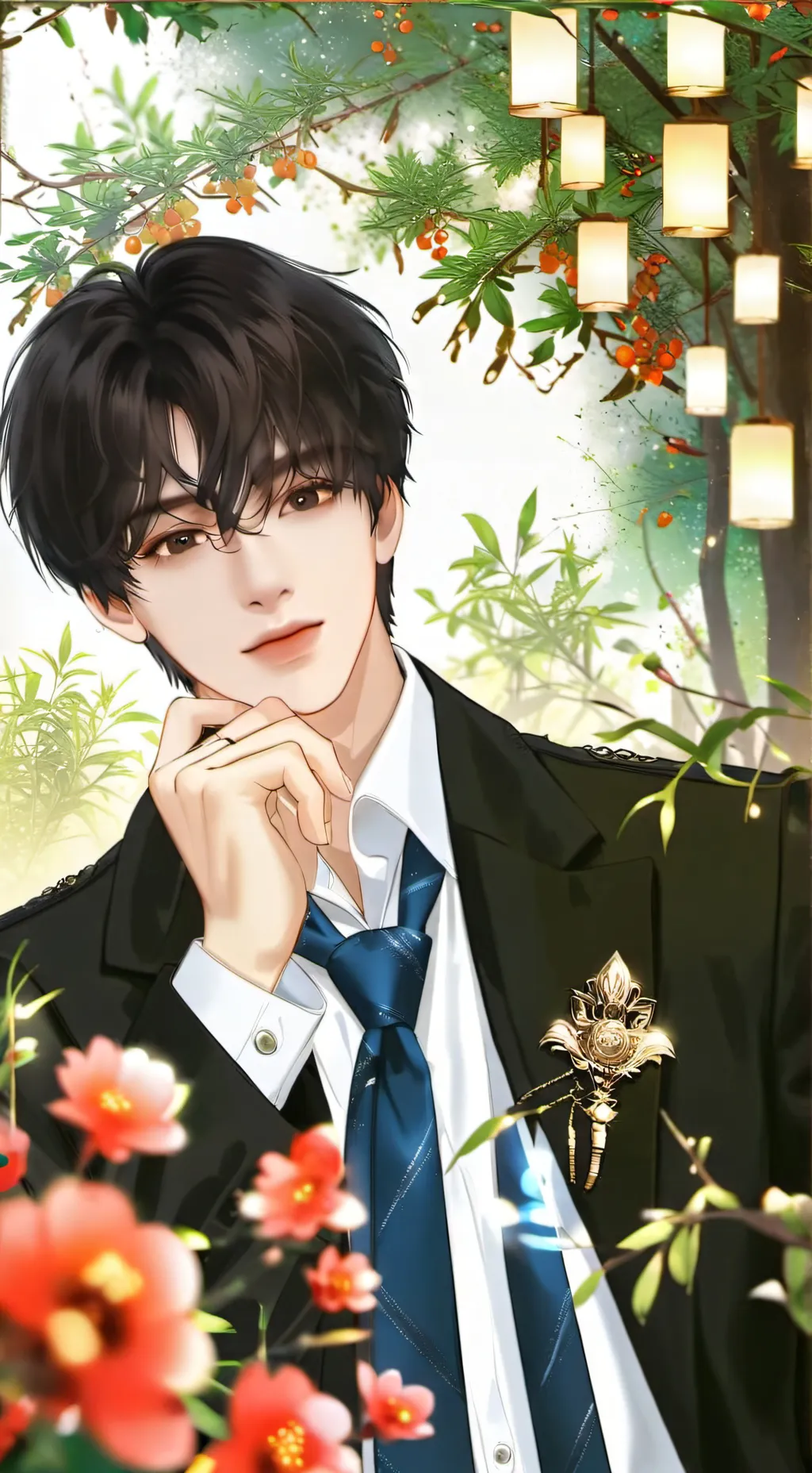 ai character: Tea background