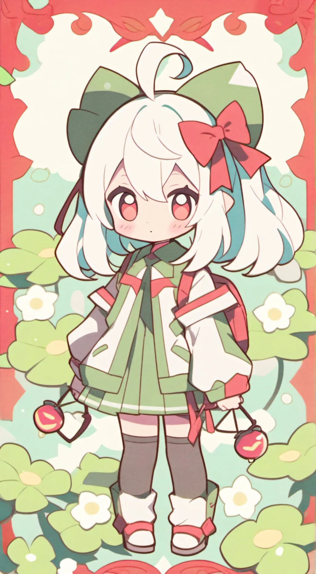 ai character: wonder red  background