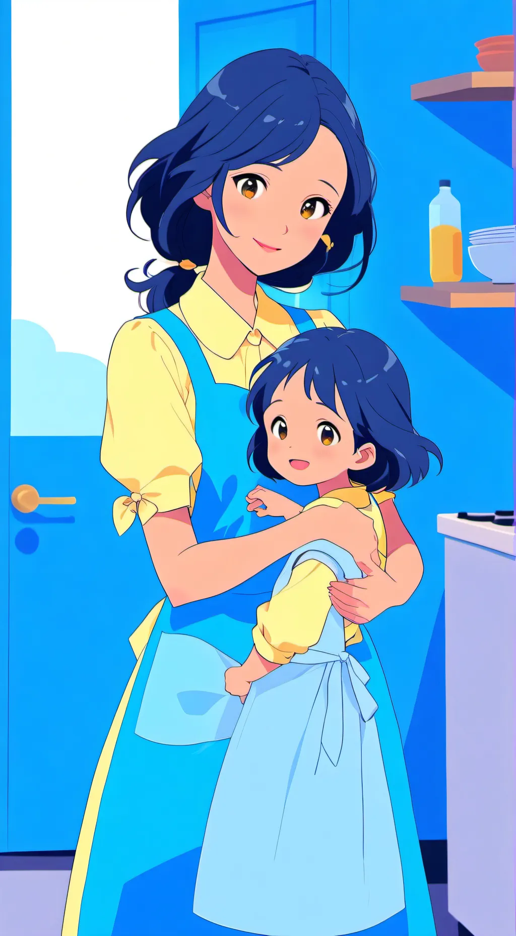 ai character: MAMA GIRL BEHIND U background