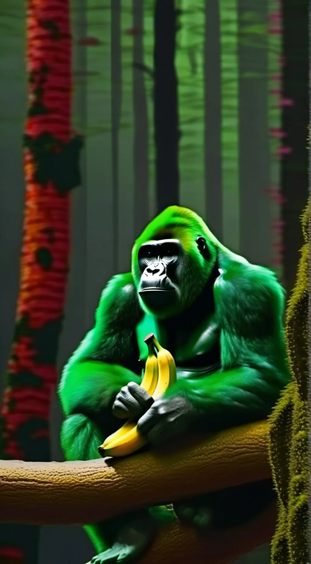 ai character: Green monke background