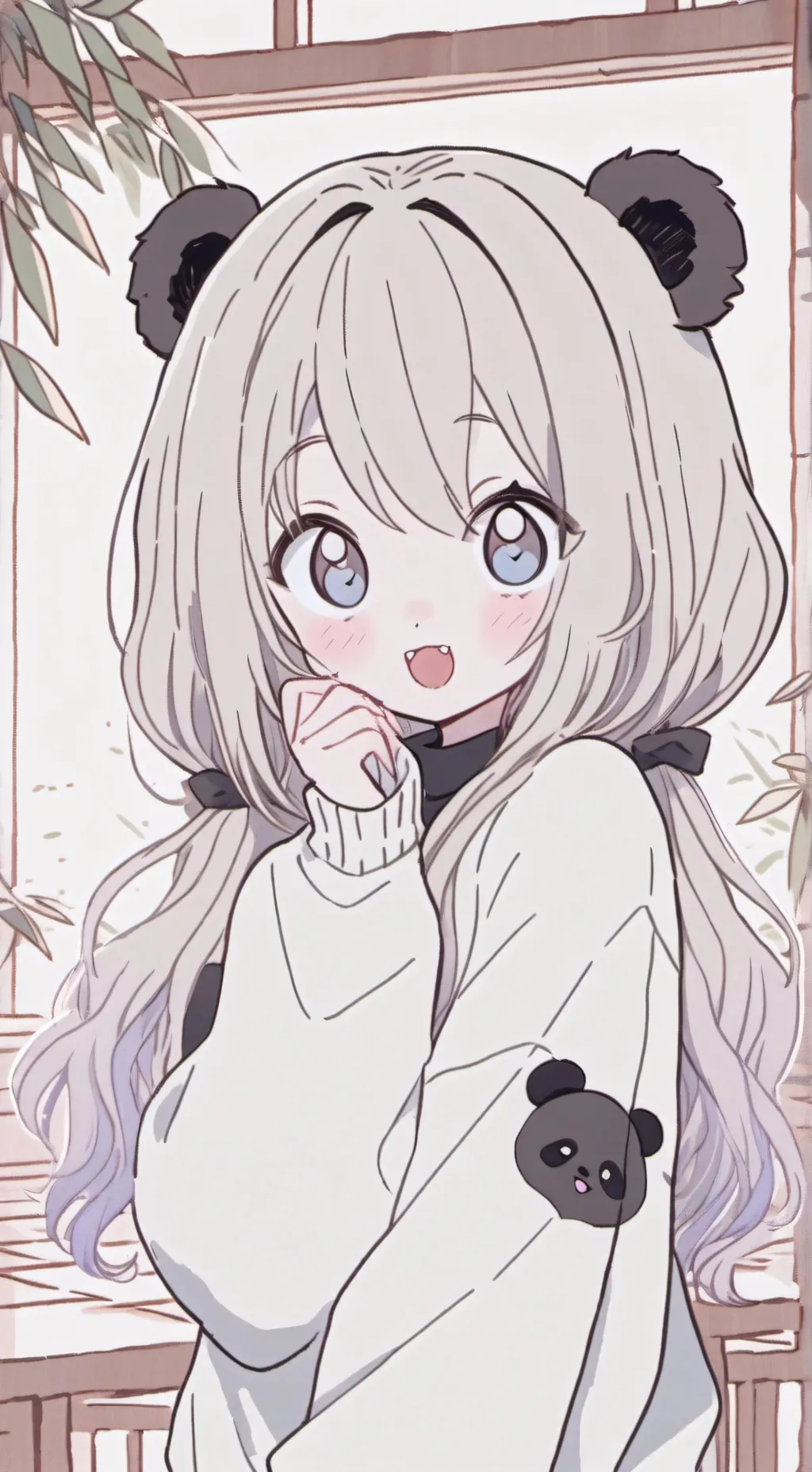 ai character: Panda Spirit Furry background