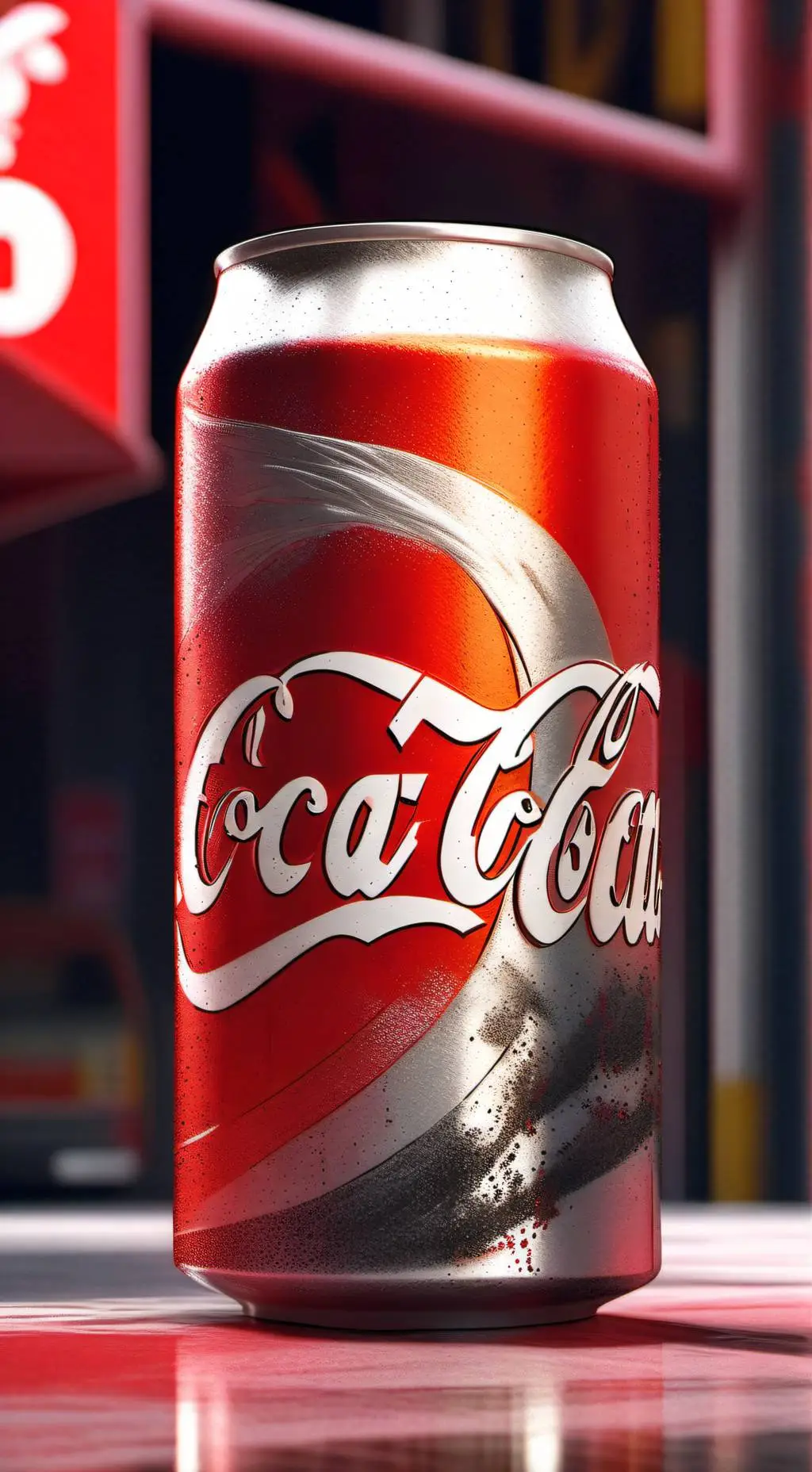 ai character: COCA COLA E SPUMA  background