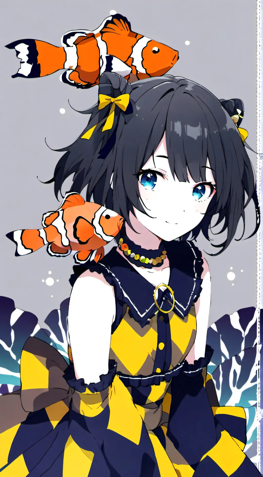 ai character: Striped Clownfur background