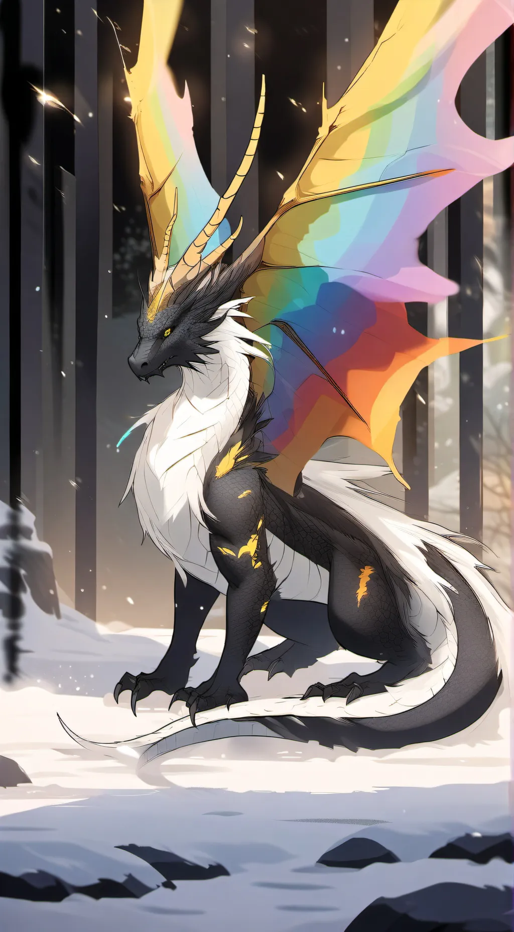 ai character: Prismatic background