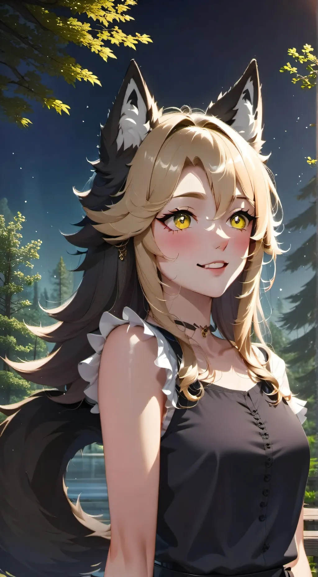 ai character: Prancing Wolf Spir background