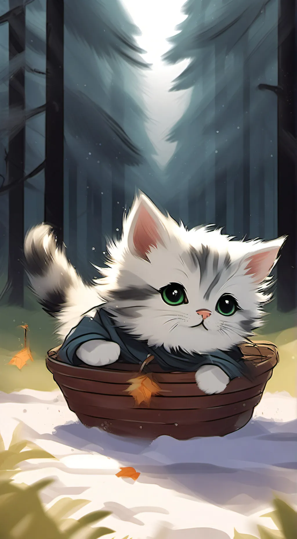 ai character: uwu kitten , background