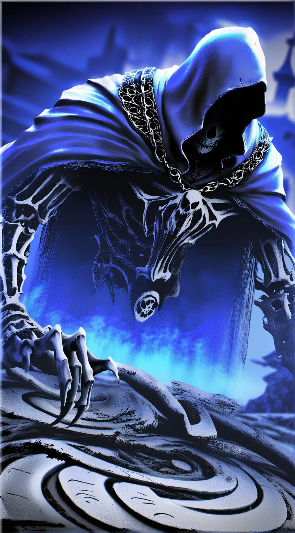 ai character: grim reaper background