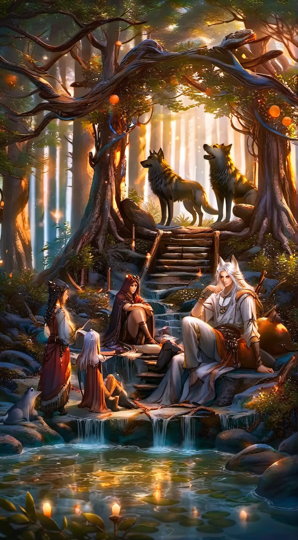 ai character: [🐺~wolf pack background