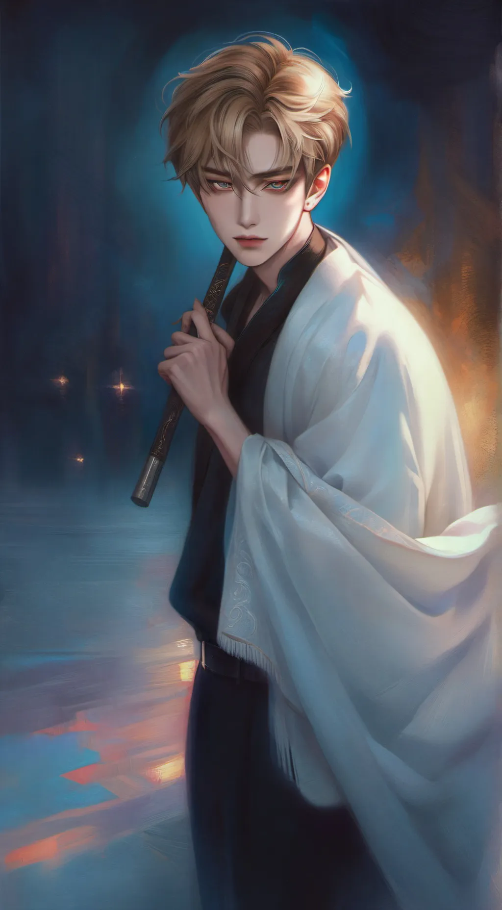 ai character: 🔗⛓️🤐🔫🧤 background