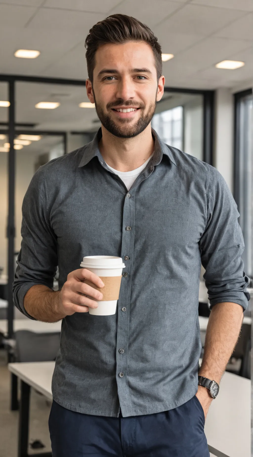 ai character: Greg  background
