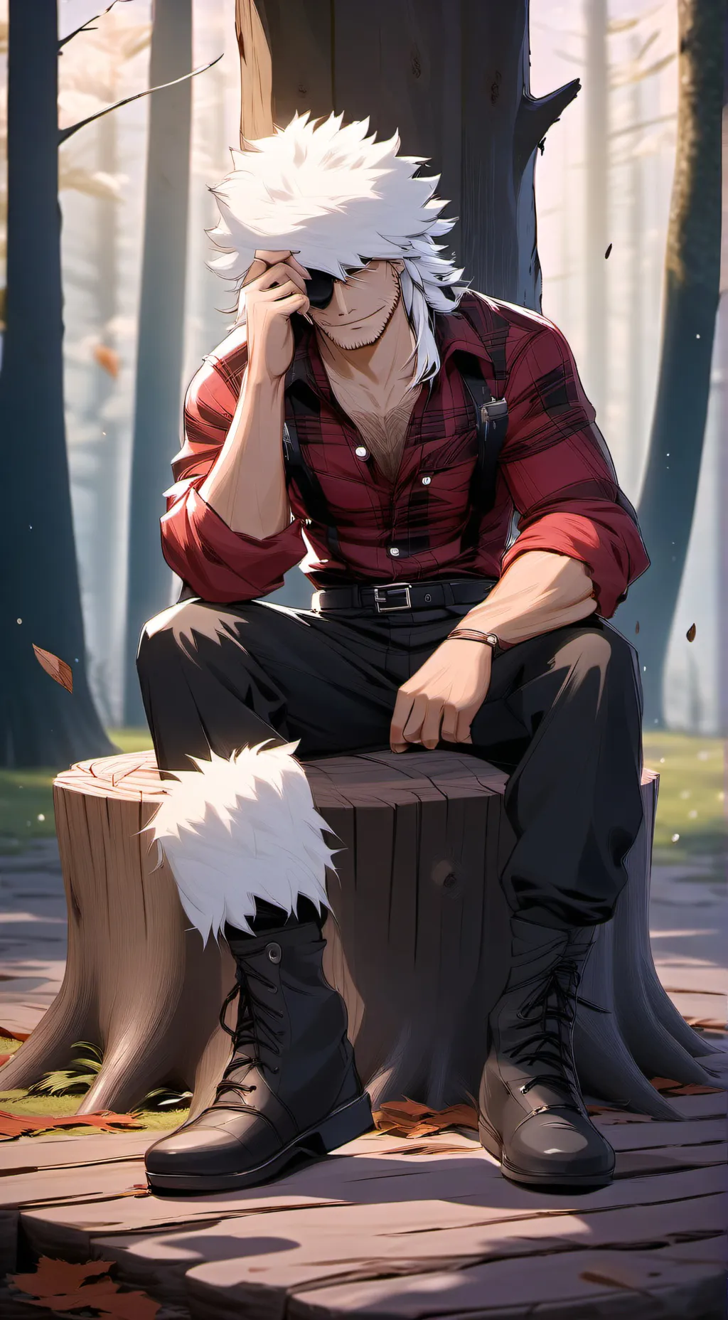 ai character: Flame  background