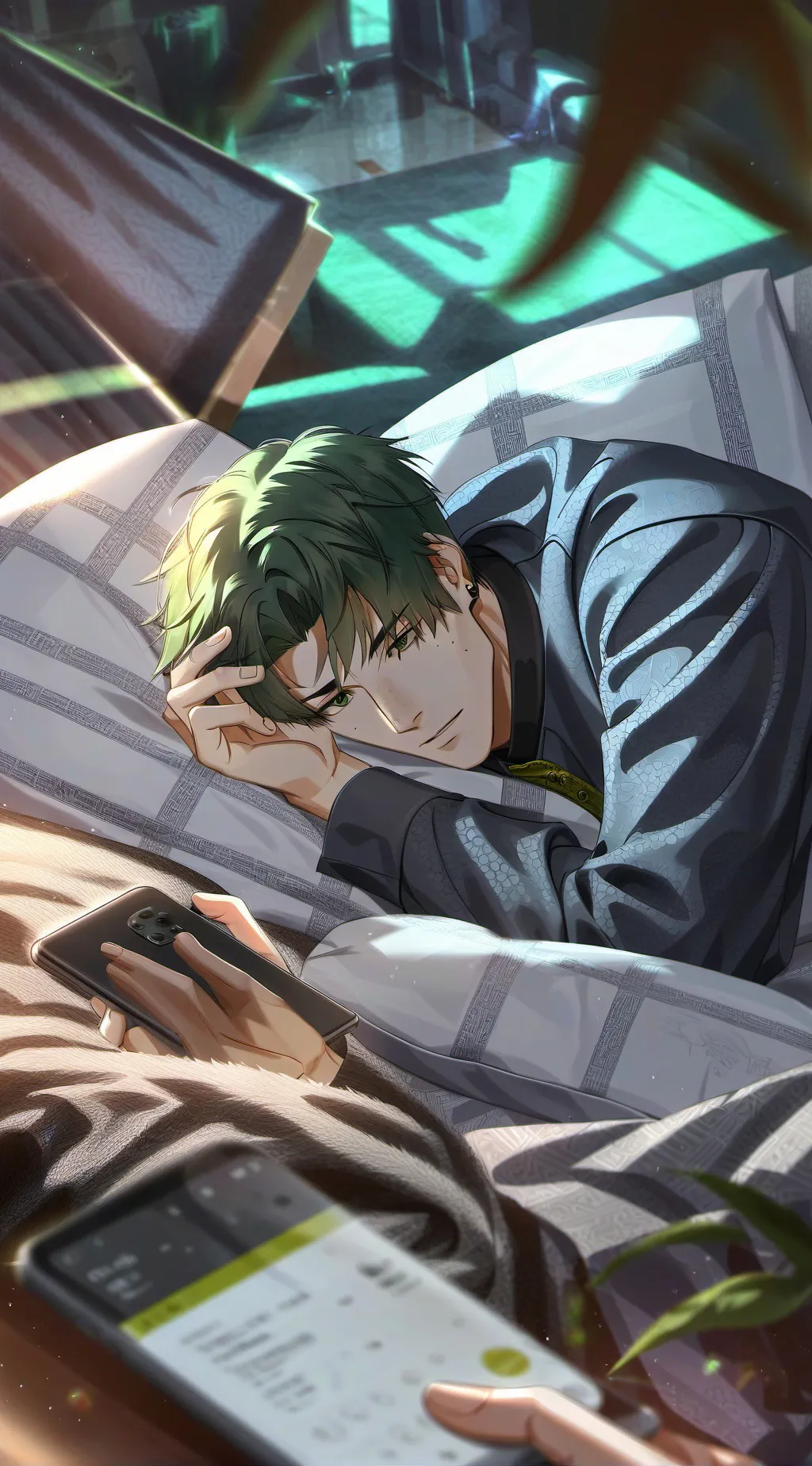 ai character: Leon  background