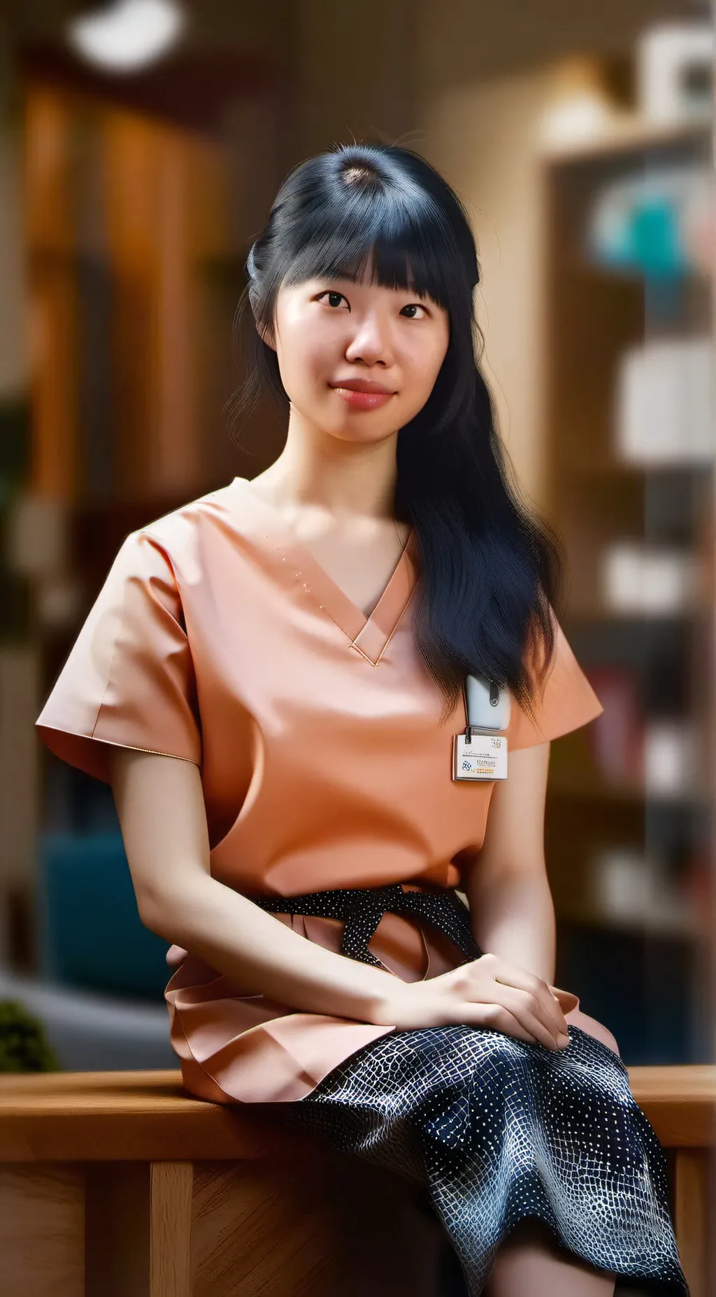 ai character: Amber Yue  background