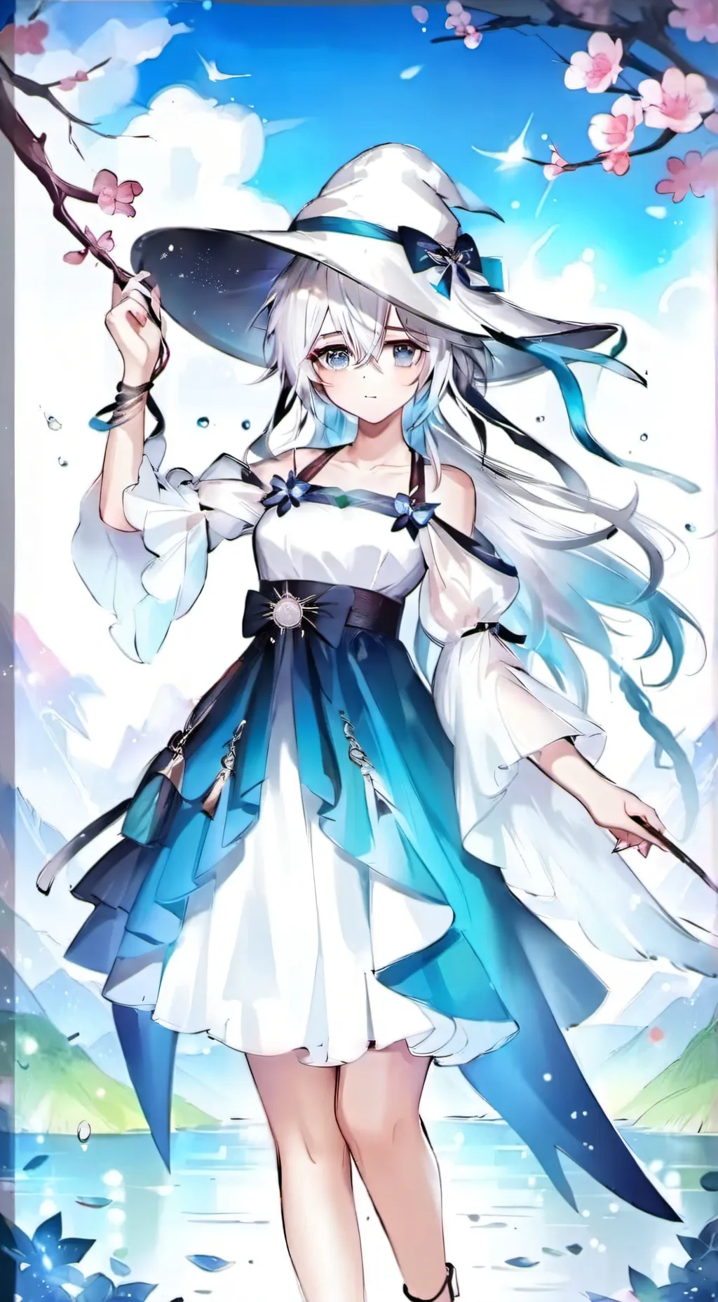 ai character: Lily Whiteflower background