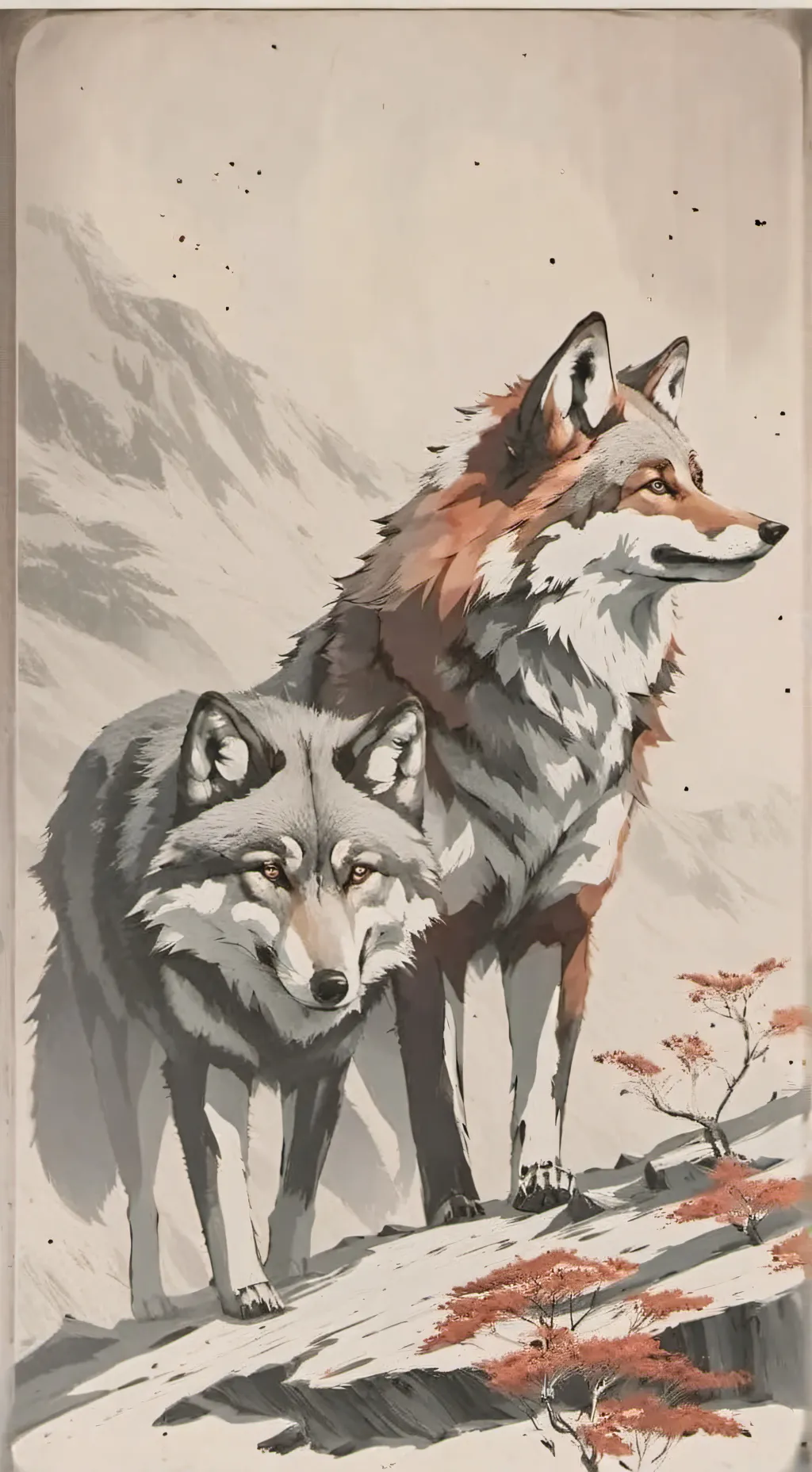 ai character: Foxy and wolfy background