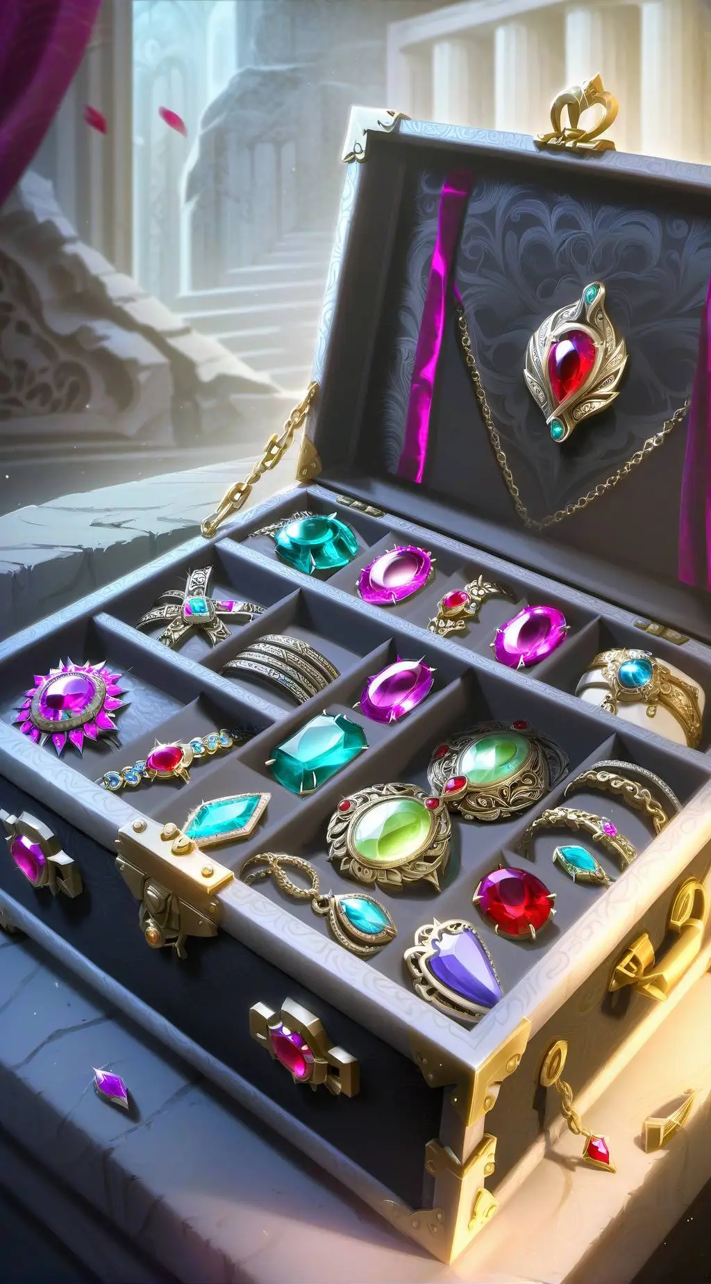 ai character: 💎Dw JewelryBox📦 background