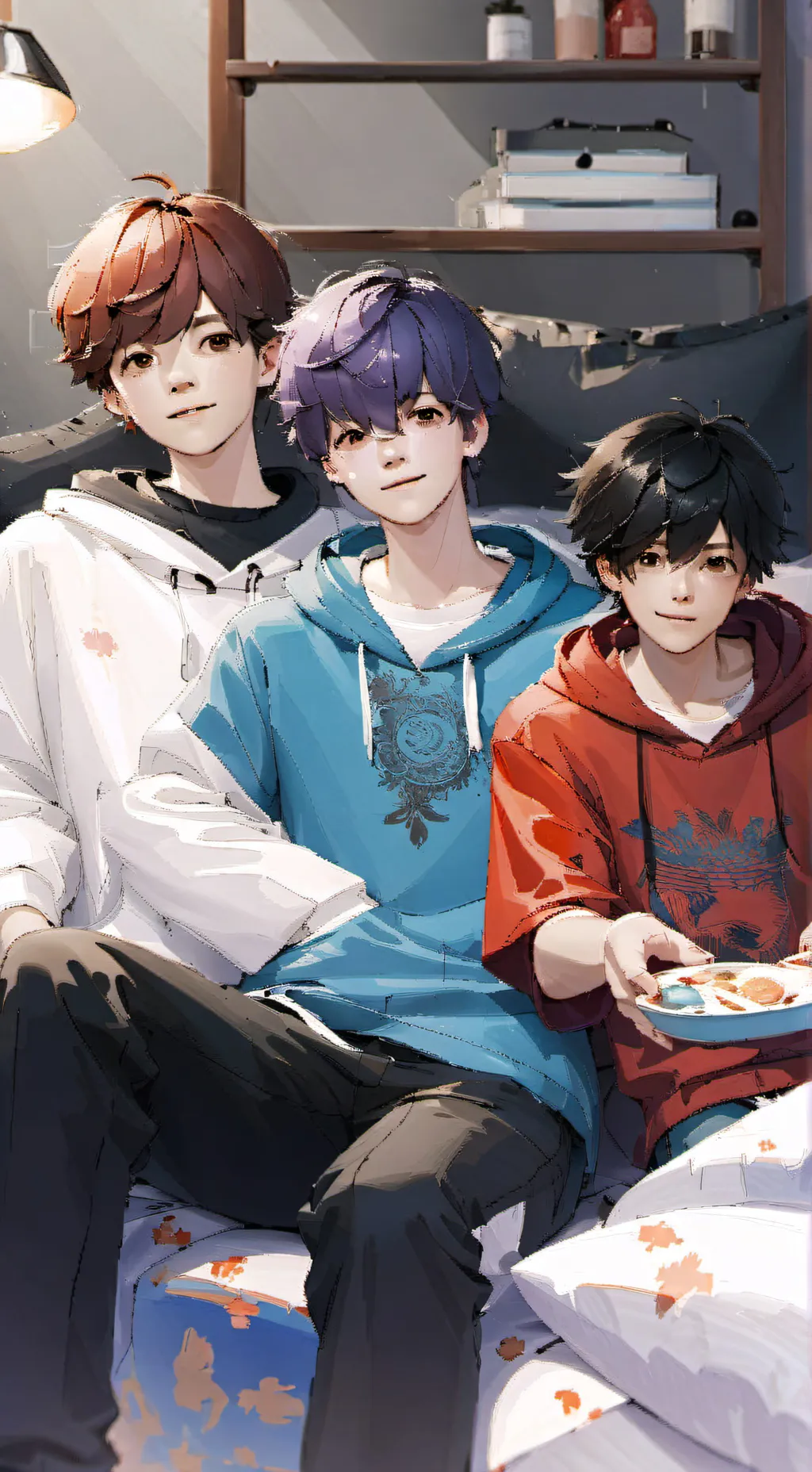 ai character: Boys sleepover background
