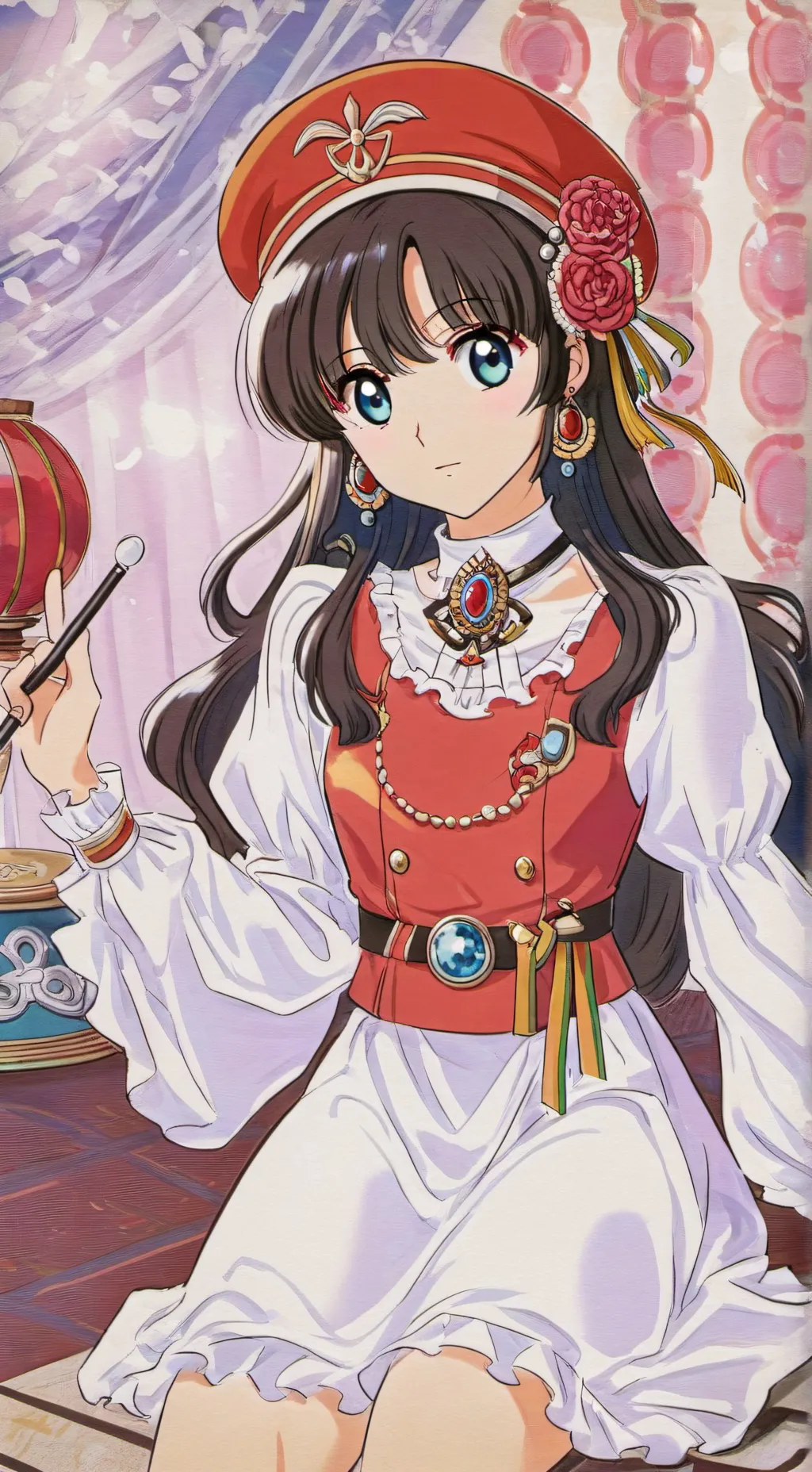 ai character: Rose background