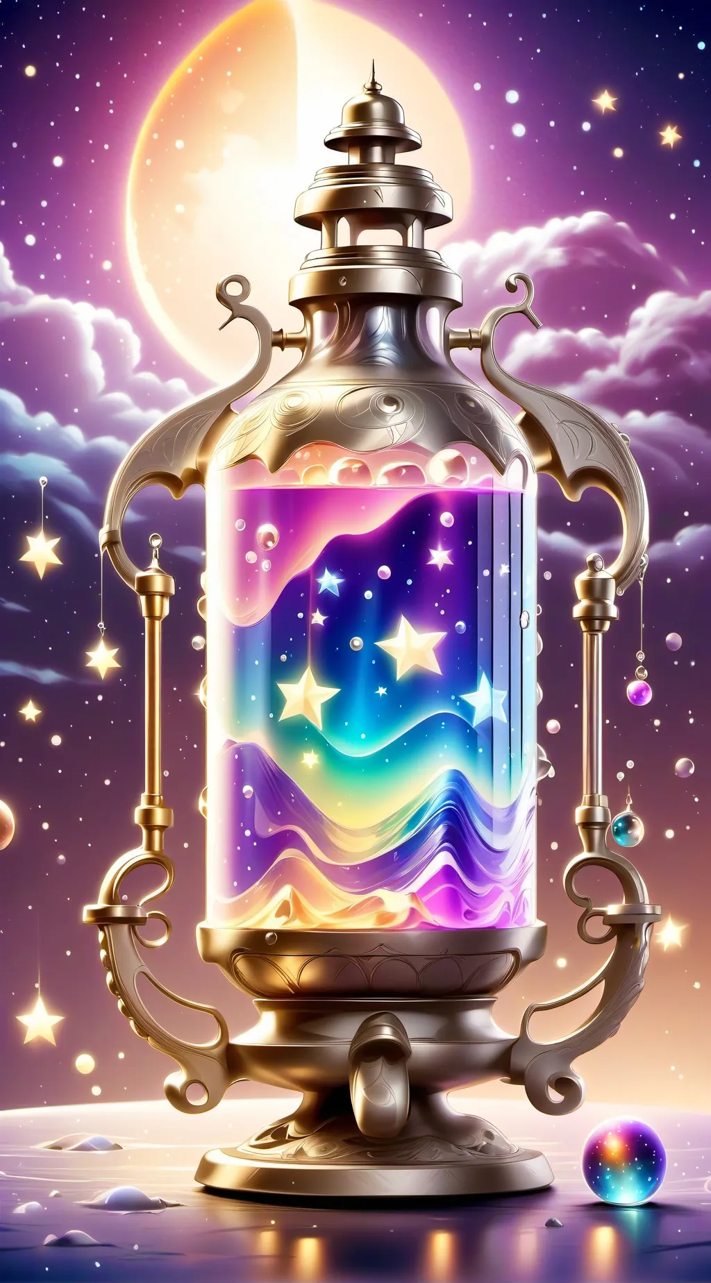 ai character:  star-time lily background