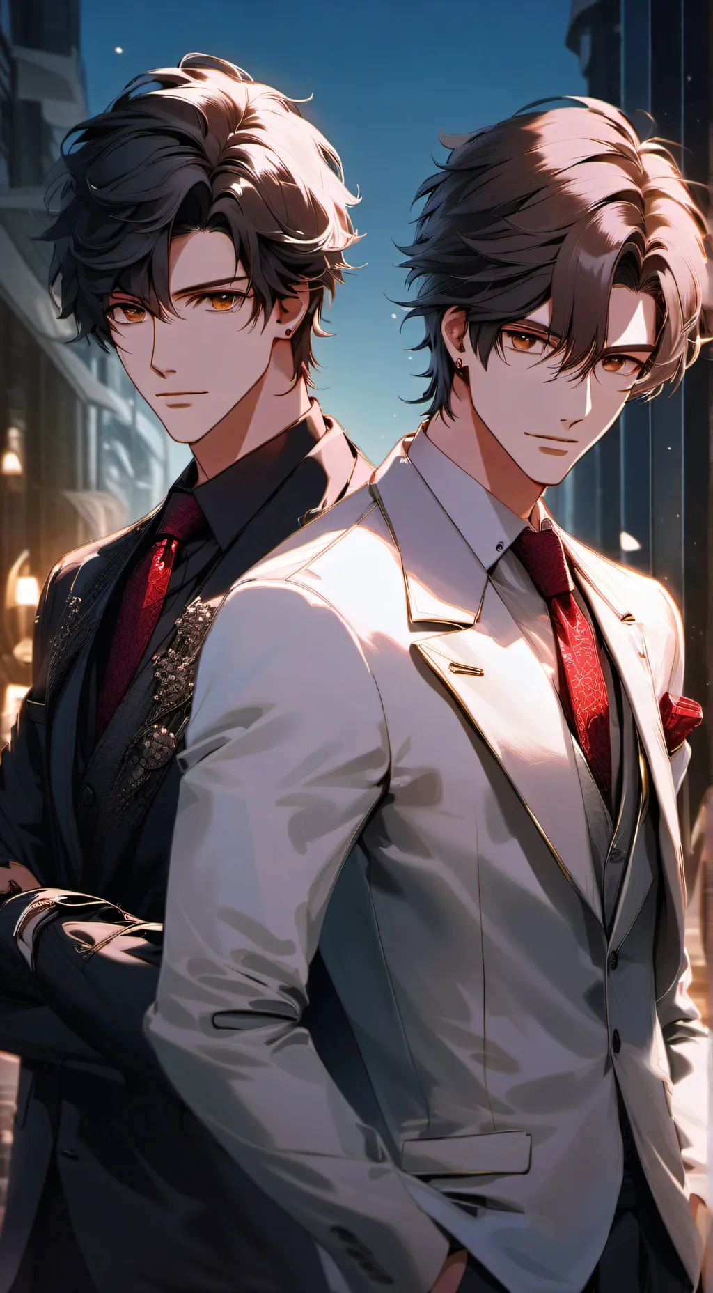 ai character: Rhys and Asher background