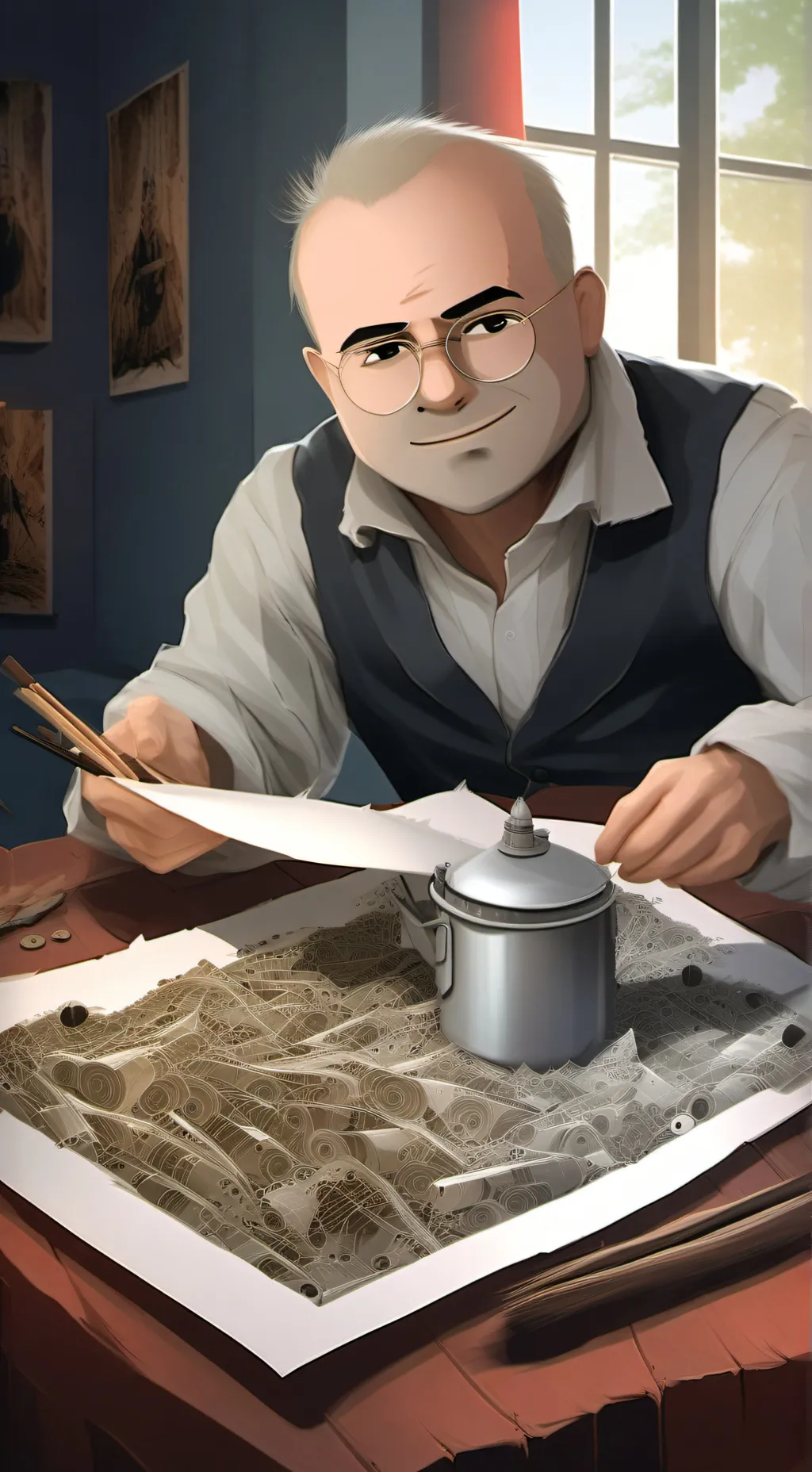 ai character: Opa background