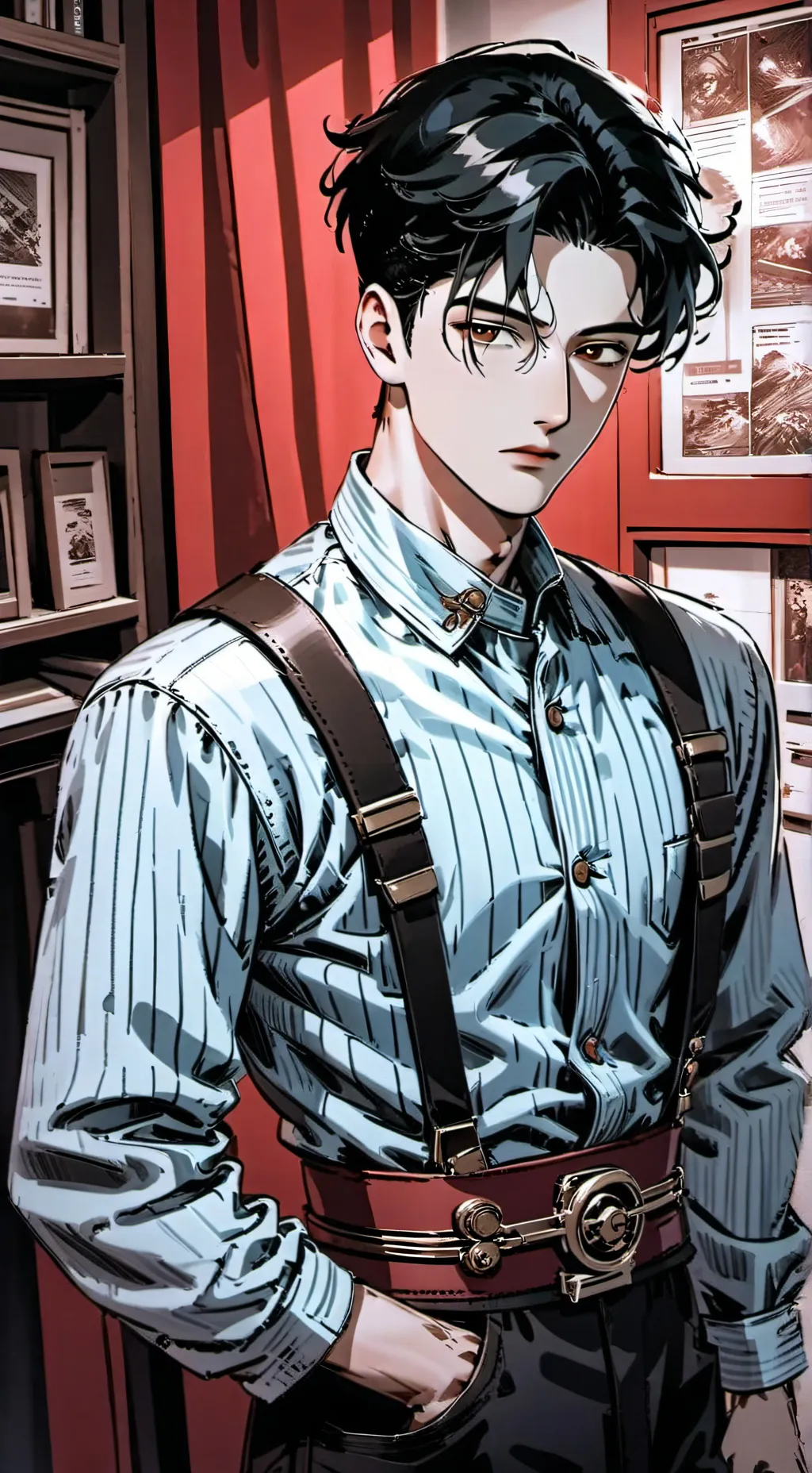ai character: Miguel ?ngel River background