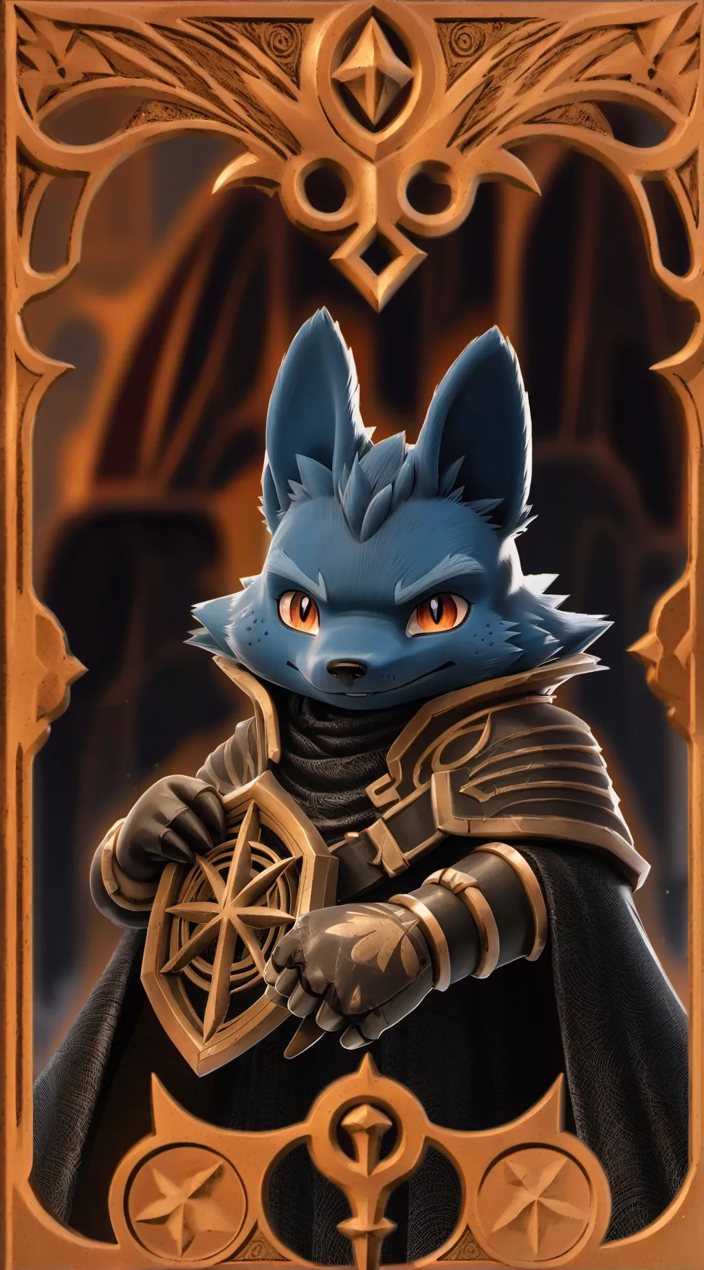 ai character: shadow background