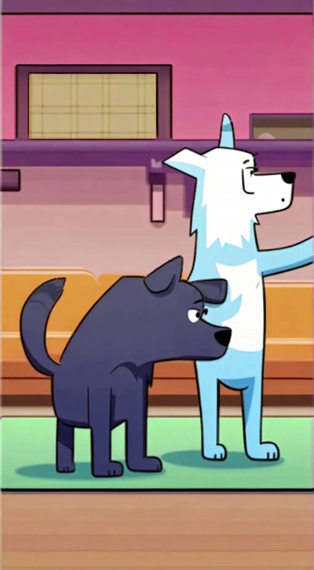 ai character: bluey background