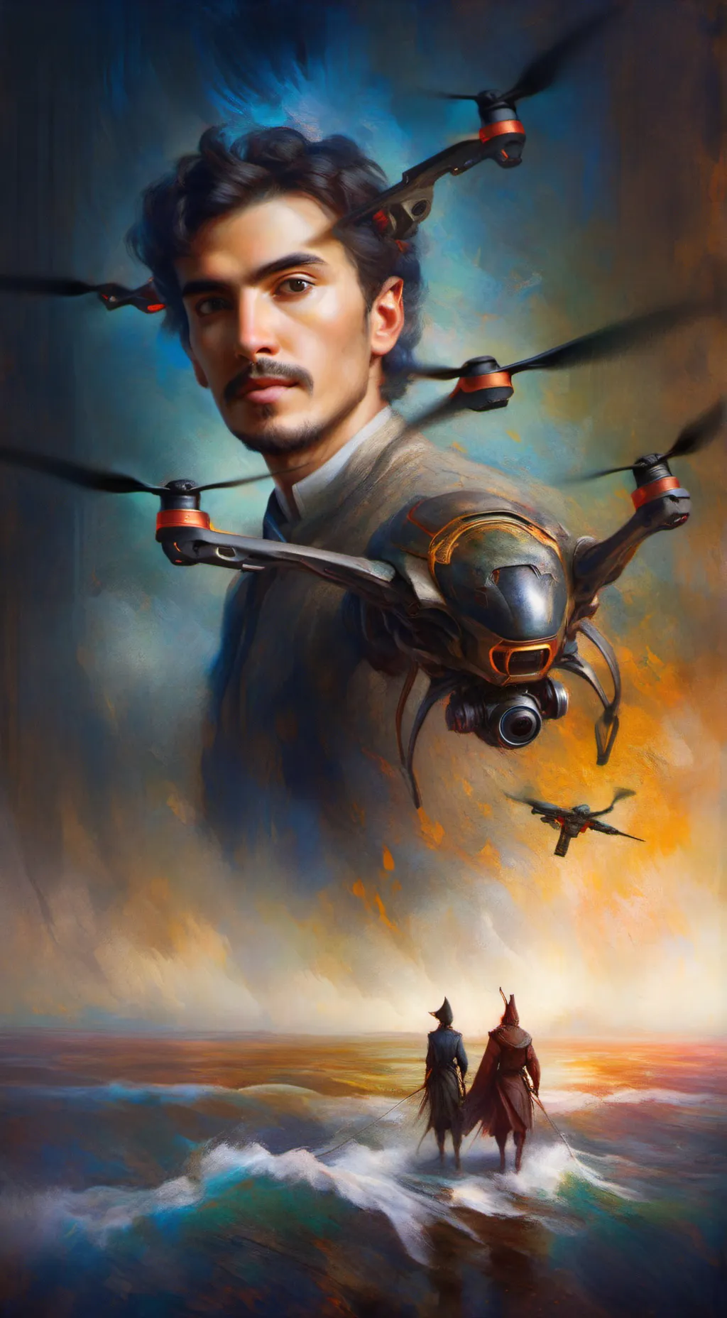 ai character: munder drones background