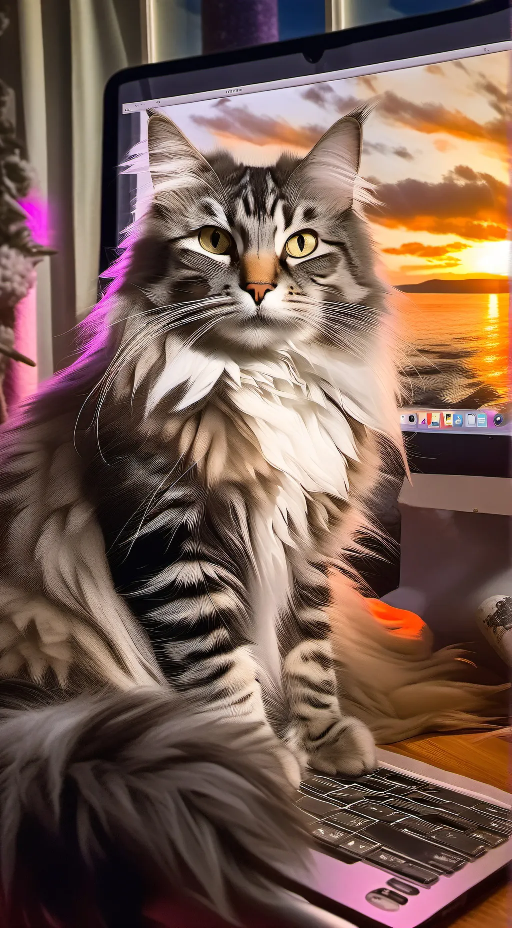 ai character: =^+^=Flicker=^•^= background