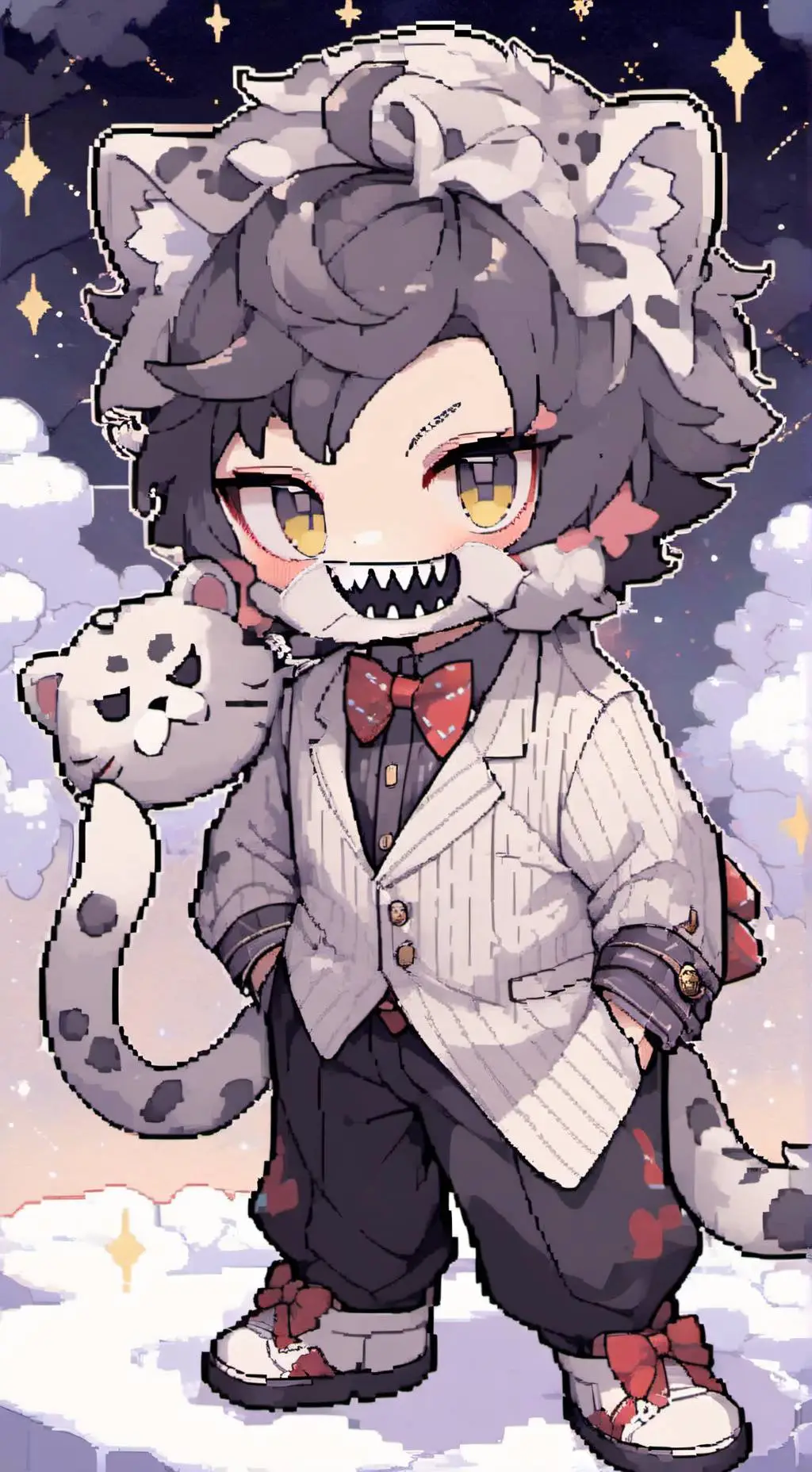 ai character: snowy(my oc) background