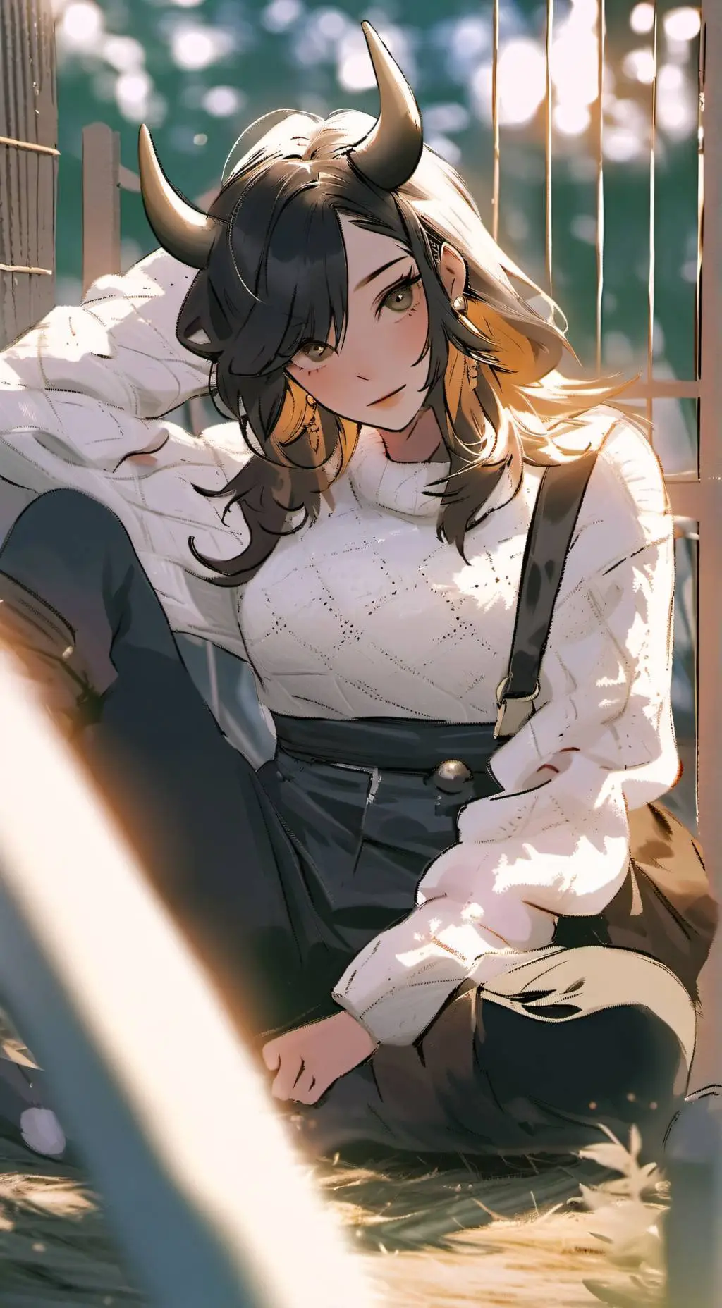 ai character: Cow hybrid birth background