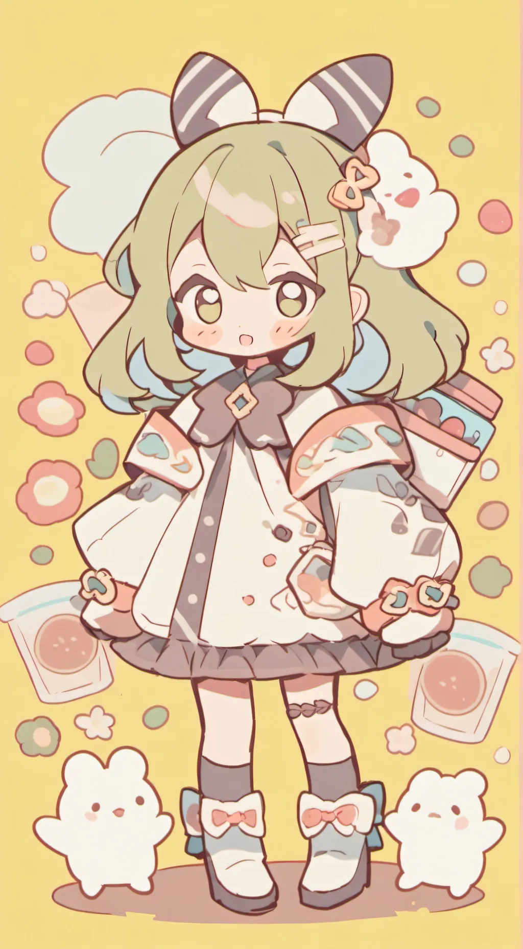 ai character: Galleta rocafria  background