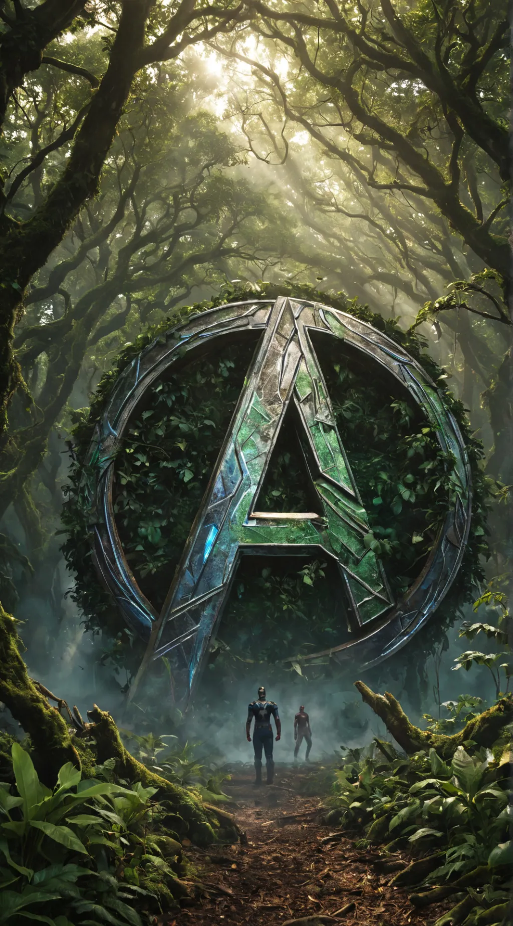 ai character: Avengers x AW background