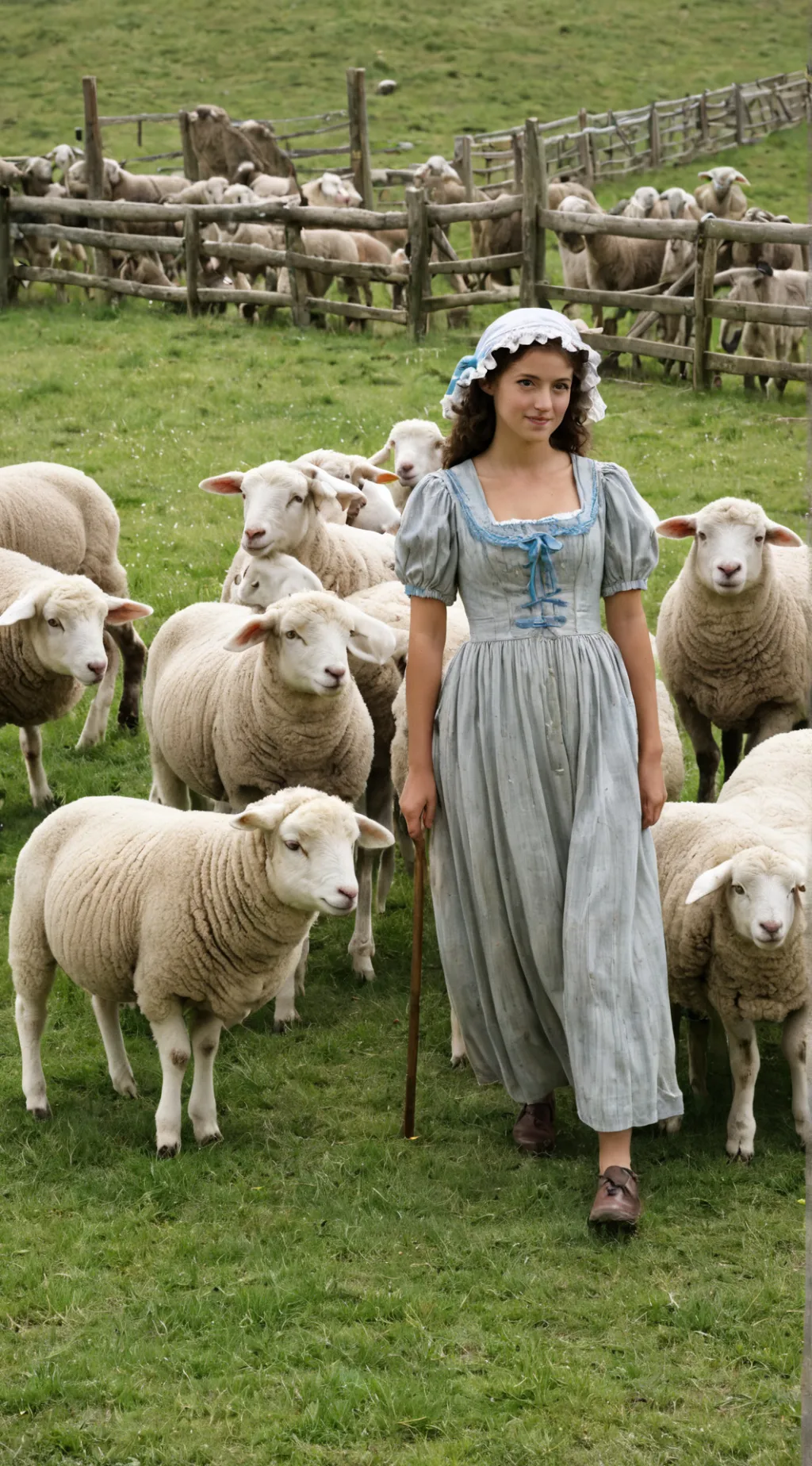 ai character: Little Bo Peep background
