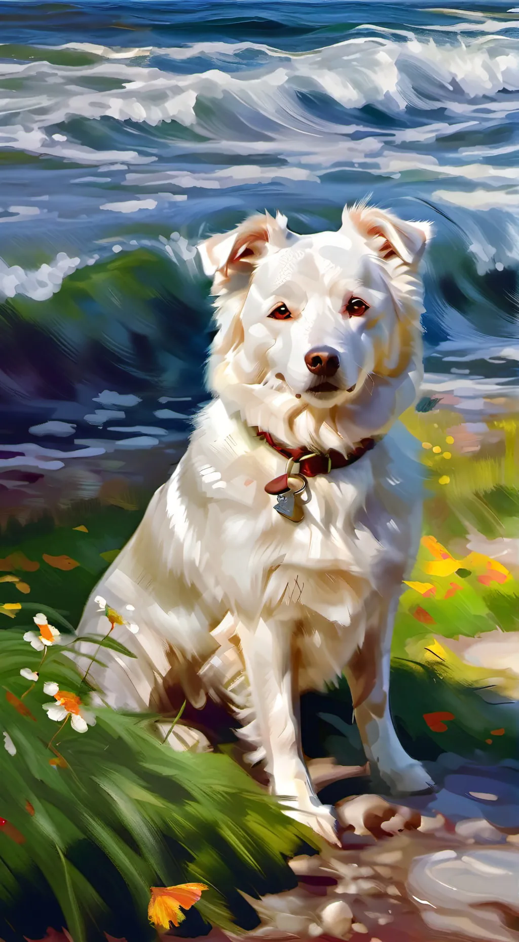 ai character: Water background